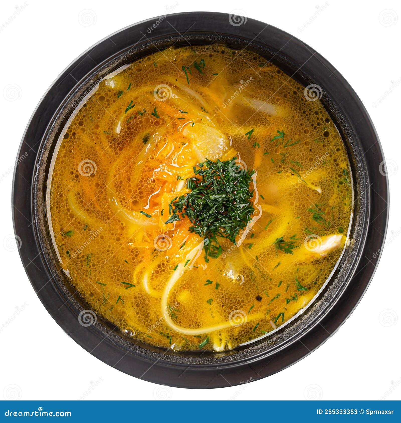 Bowl of Chicken Noodle Soup Stock Image Image of nutrition, food