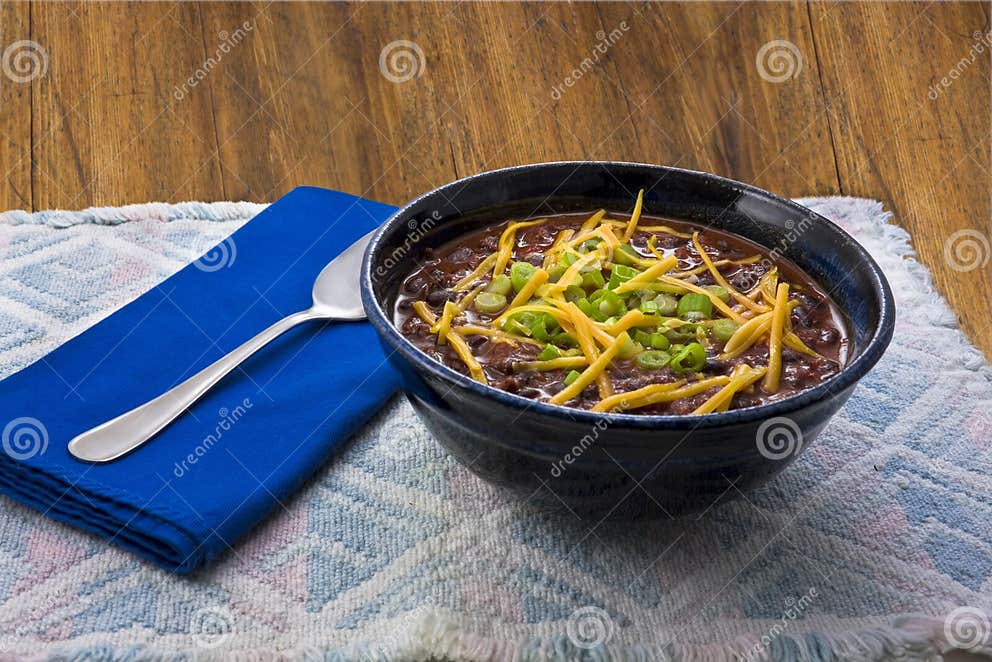 Bowl of Chili stock photo. Image of kidney, diner, lunch 18925394