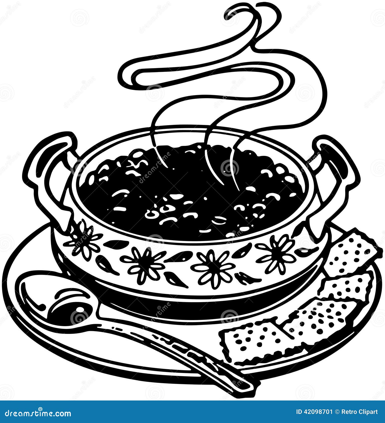 Bowl of Chili stock vector. Illustration of chili, retro 42098701