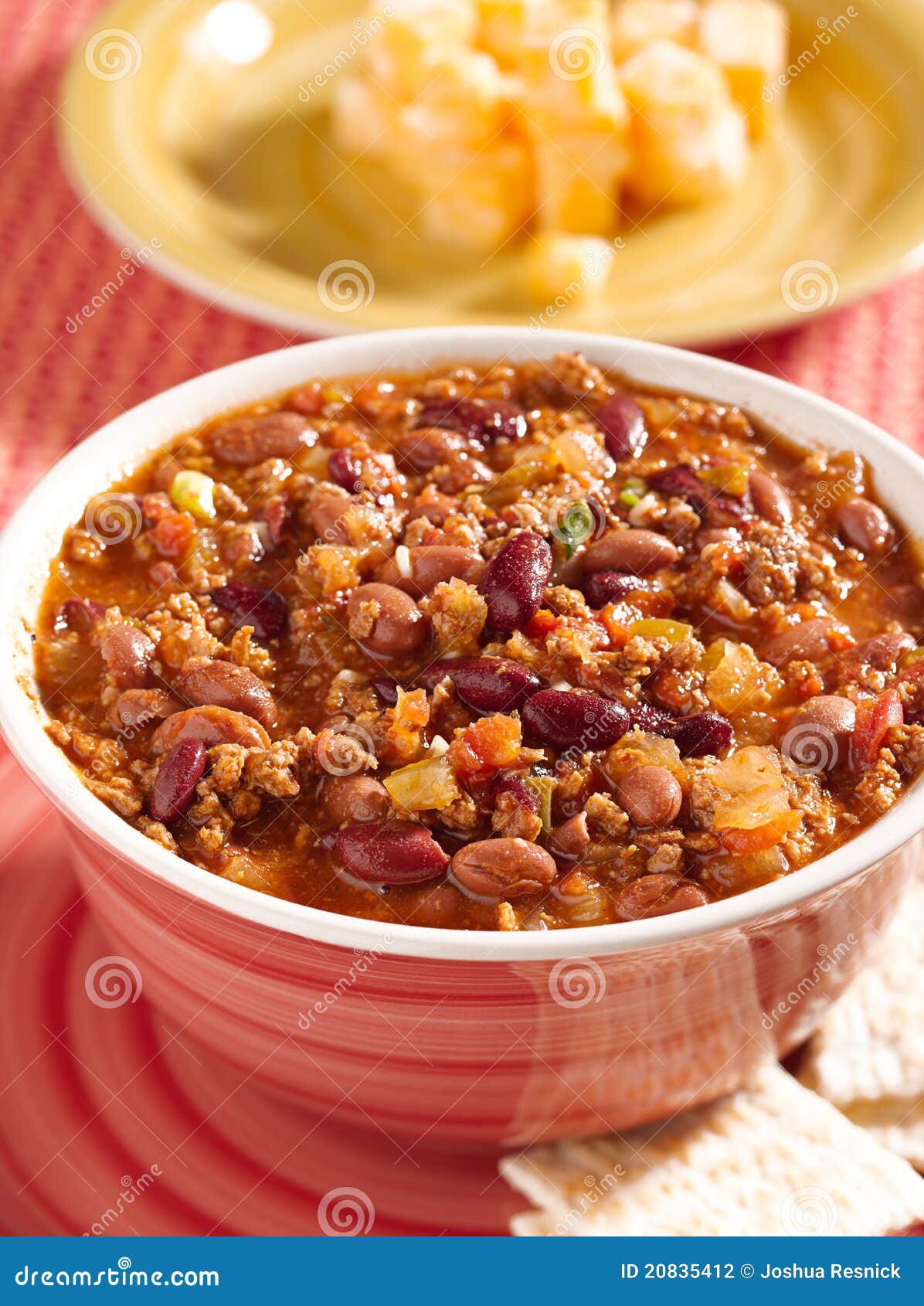 Bowl of Chili with Beans and Beef Closeup Stock Photo Image of