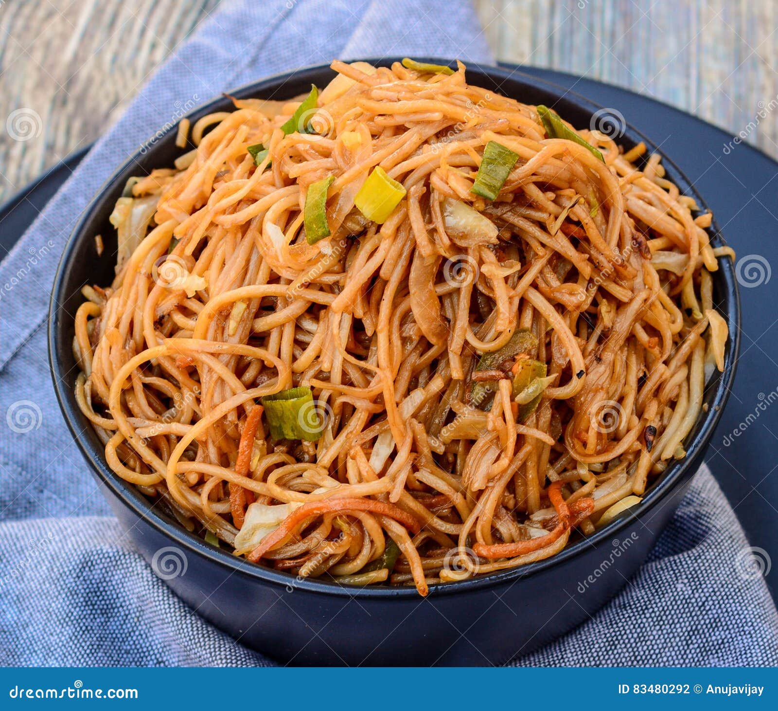 Bowl of Chinese Noodles with Vegetables Stock Photo Image of indo