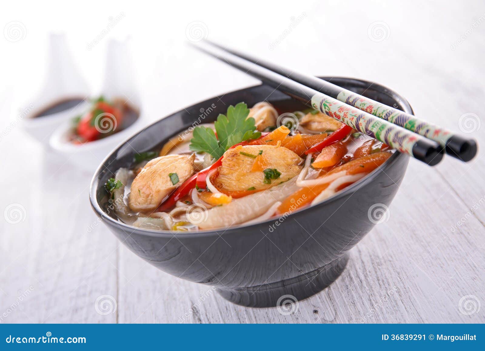 Bowl of chinese soup stock image. Image of chicken, meal 36839291