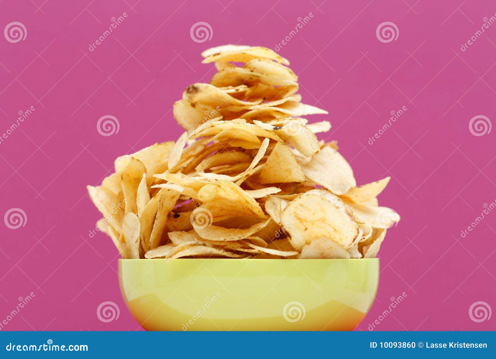 Bowl of chips stock photo. Image of party, bowl, golden 10093860