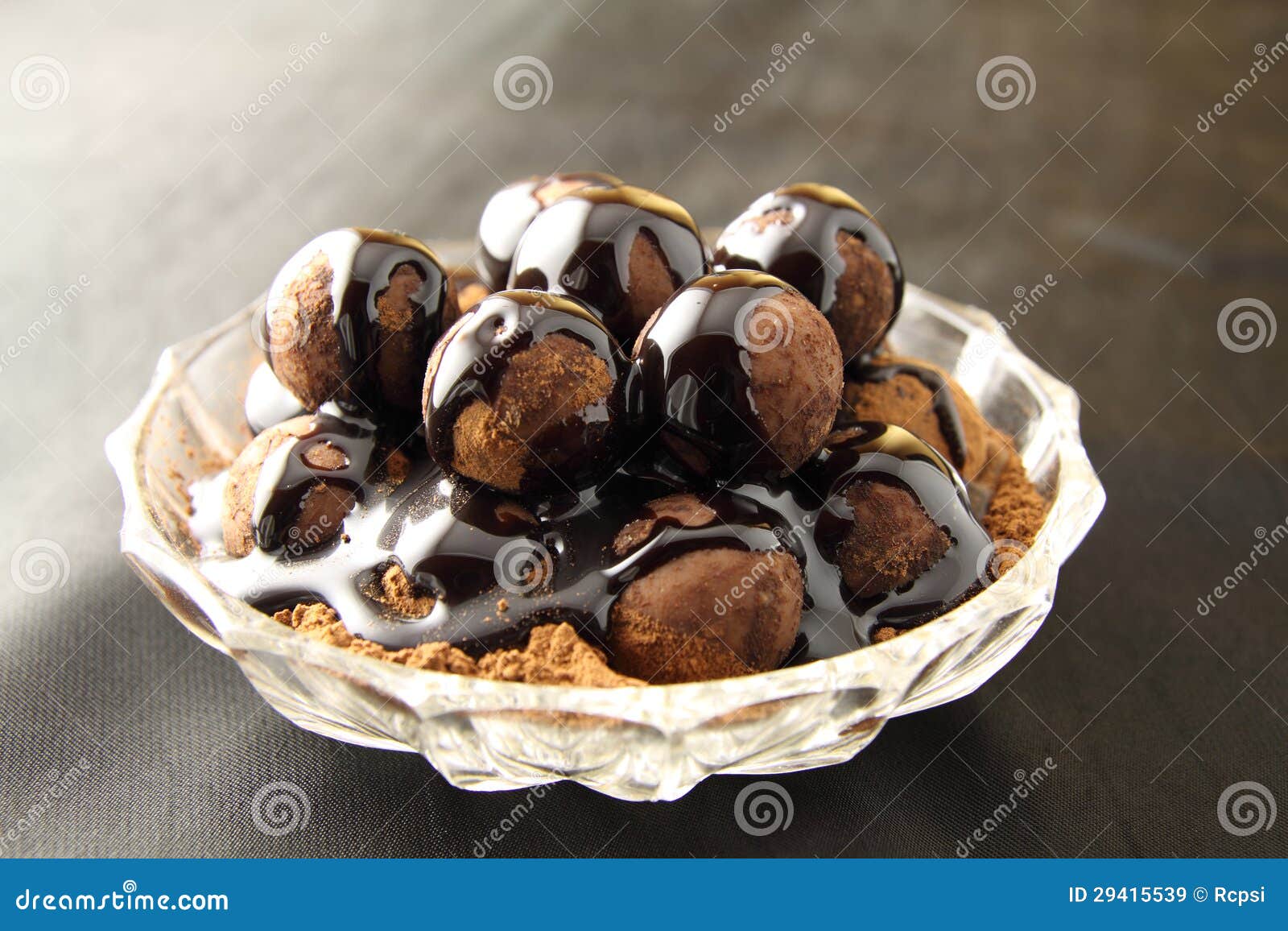 bowl with chocolate balls