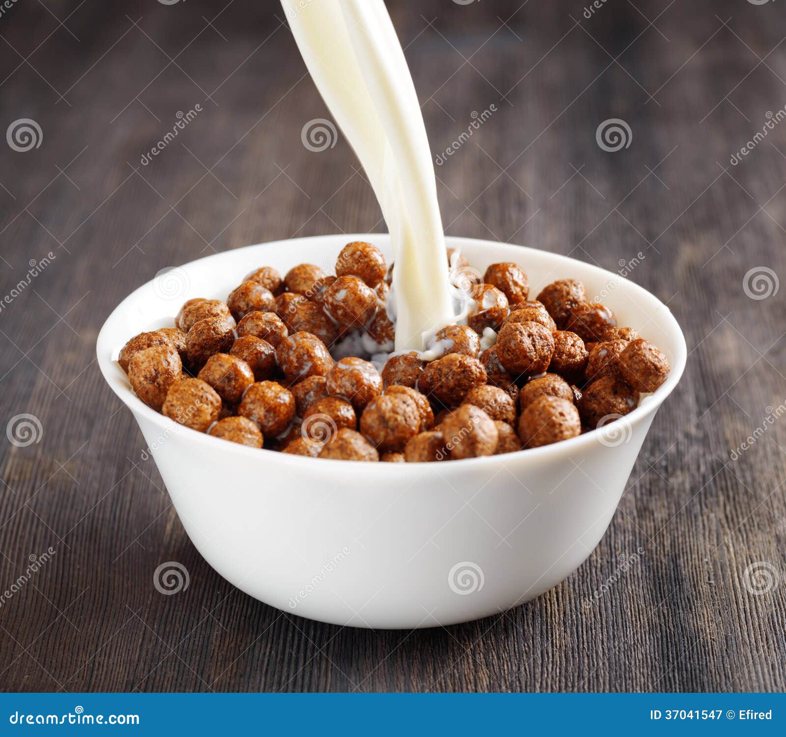 Bowl of Chocolate Cereal on a Table Stock Image Image of nutrition