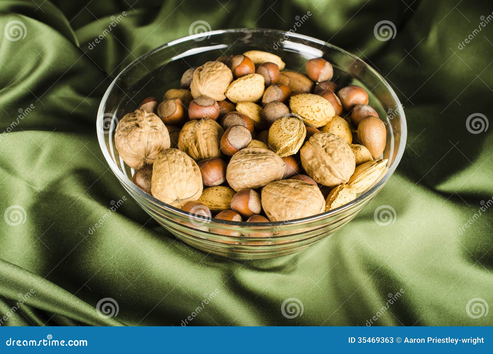 Bowl of Christmas Nuts stock image. Image of almond, holidays 35469363
