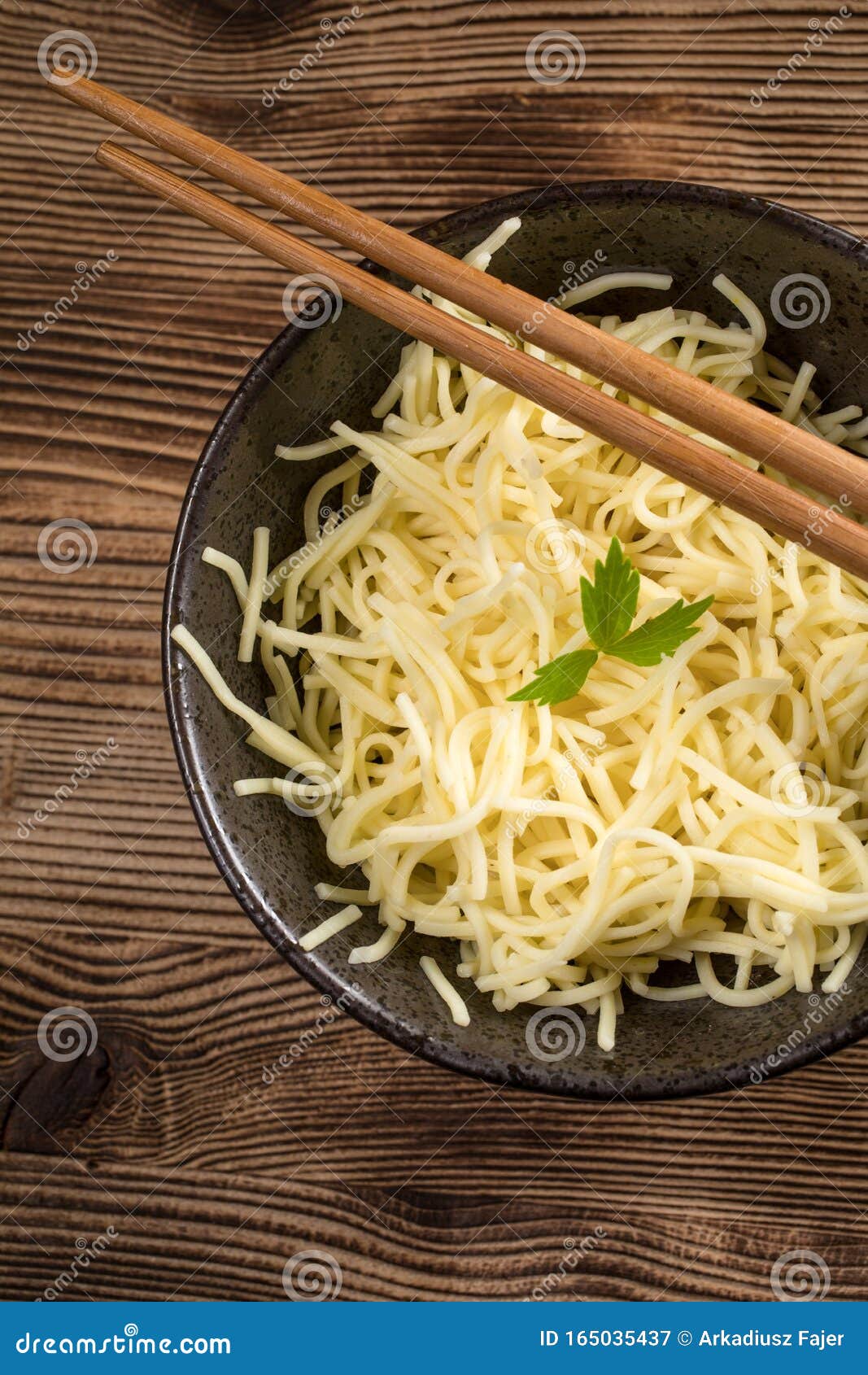 Bowl of cooked noodles stock image. Image of fresh, yellow 165035437