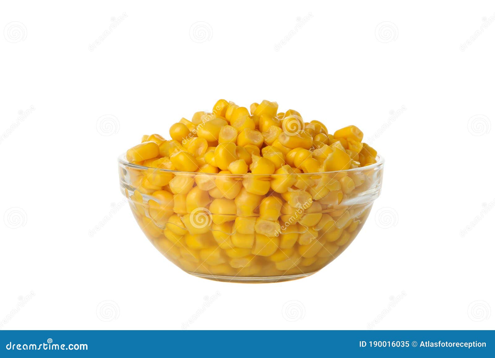 Bowl with Corn Seeds Isolated on Background Stock Image Image of