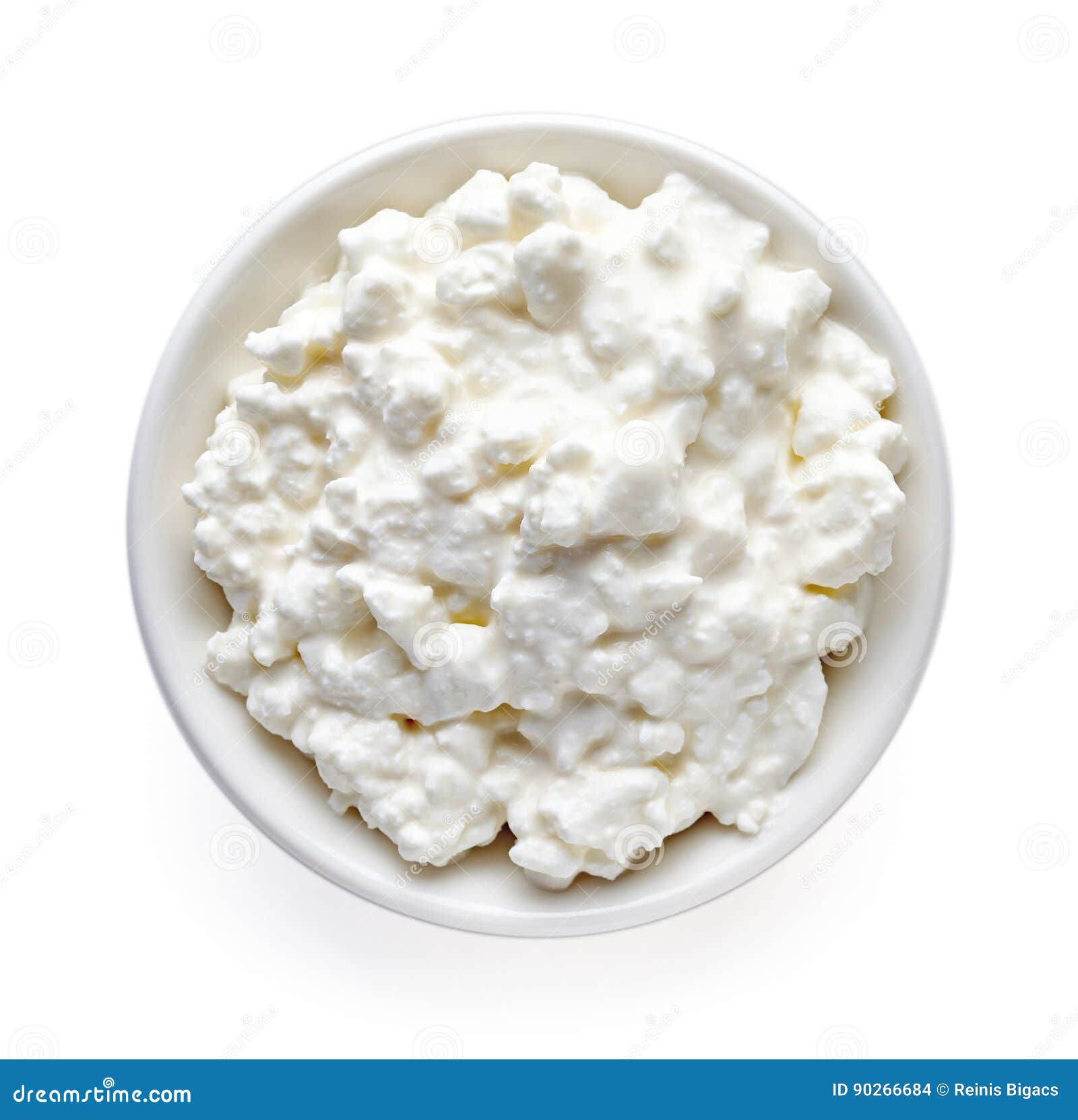 Bowl of Cottage Cheese from Above Stock Photo Image of dish, fitness