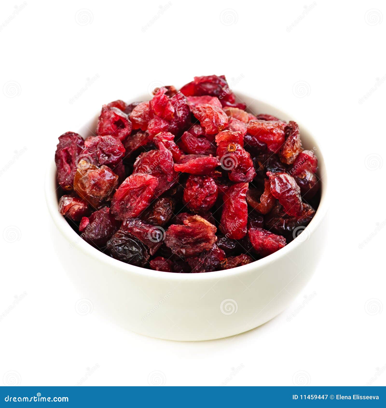 Bowl of dried cranberries stock image. Image of close 11459447