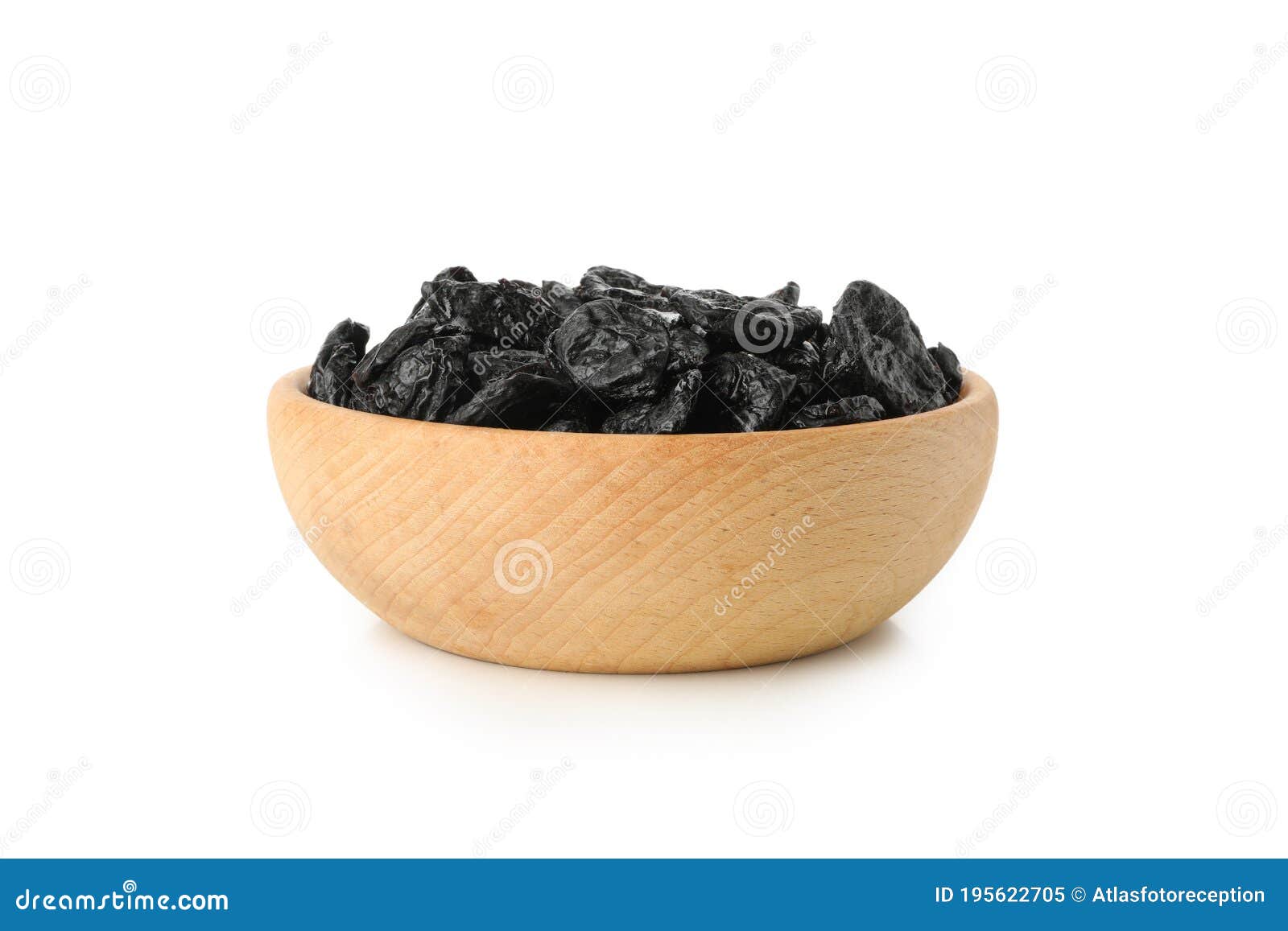 Bowl of Dried Plum Isolated on White Background Stock Image Image of