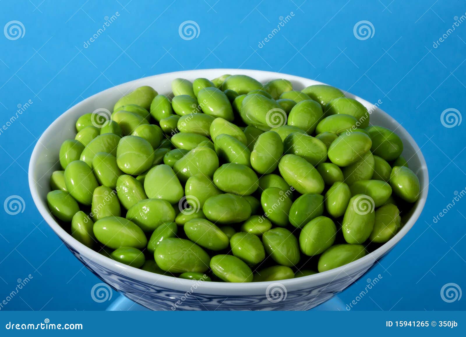 Bowl of edamame stock image. Image of food, japanese - 15941265