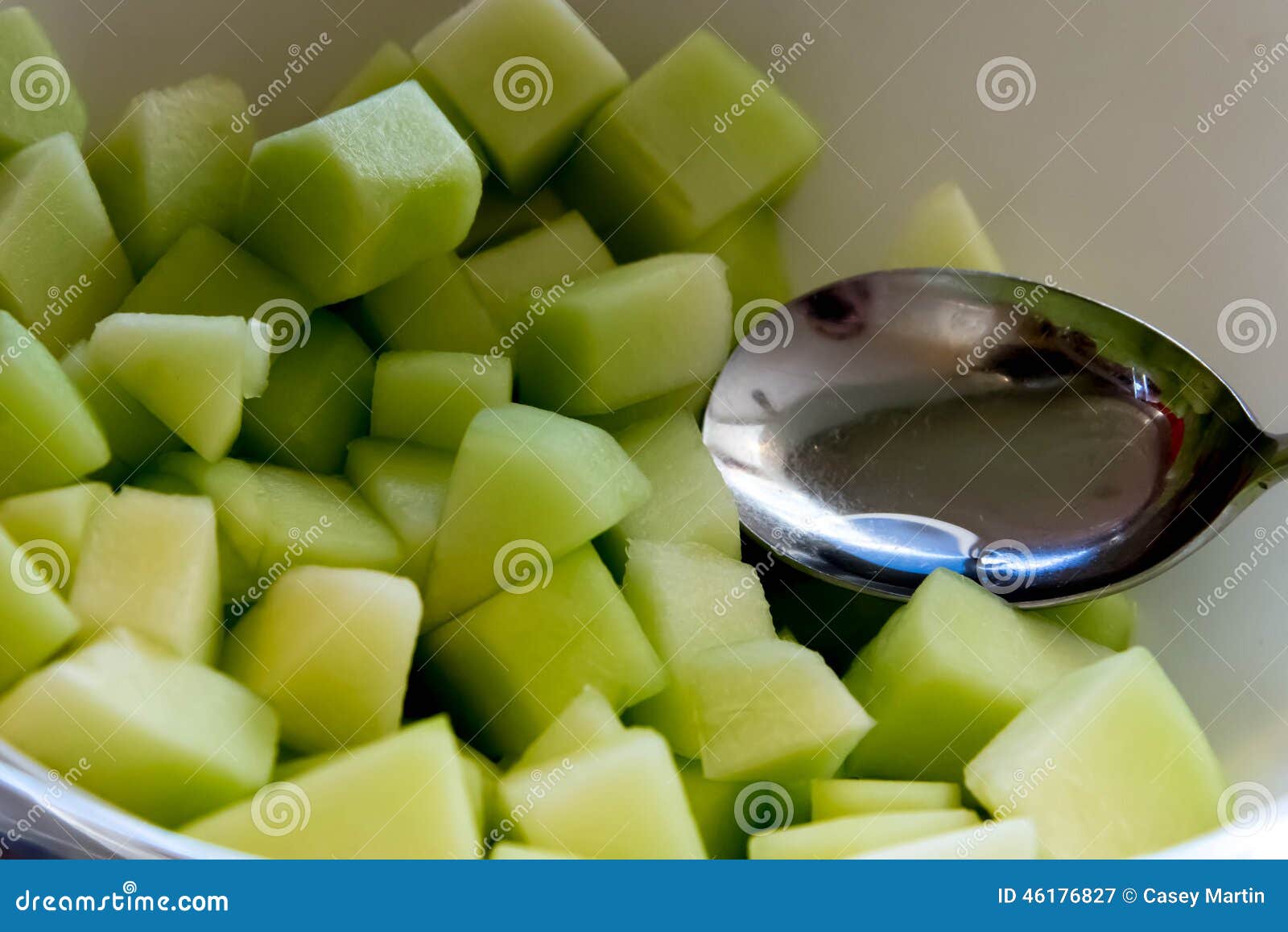 Bowl of Fesh Cut Breakfast Honeydew Melon Stock Image Image of bowl