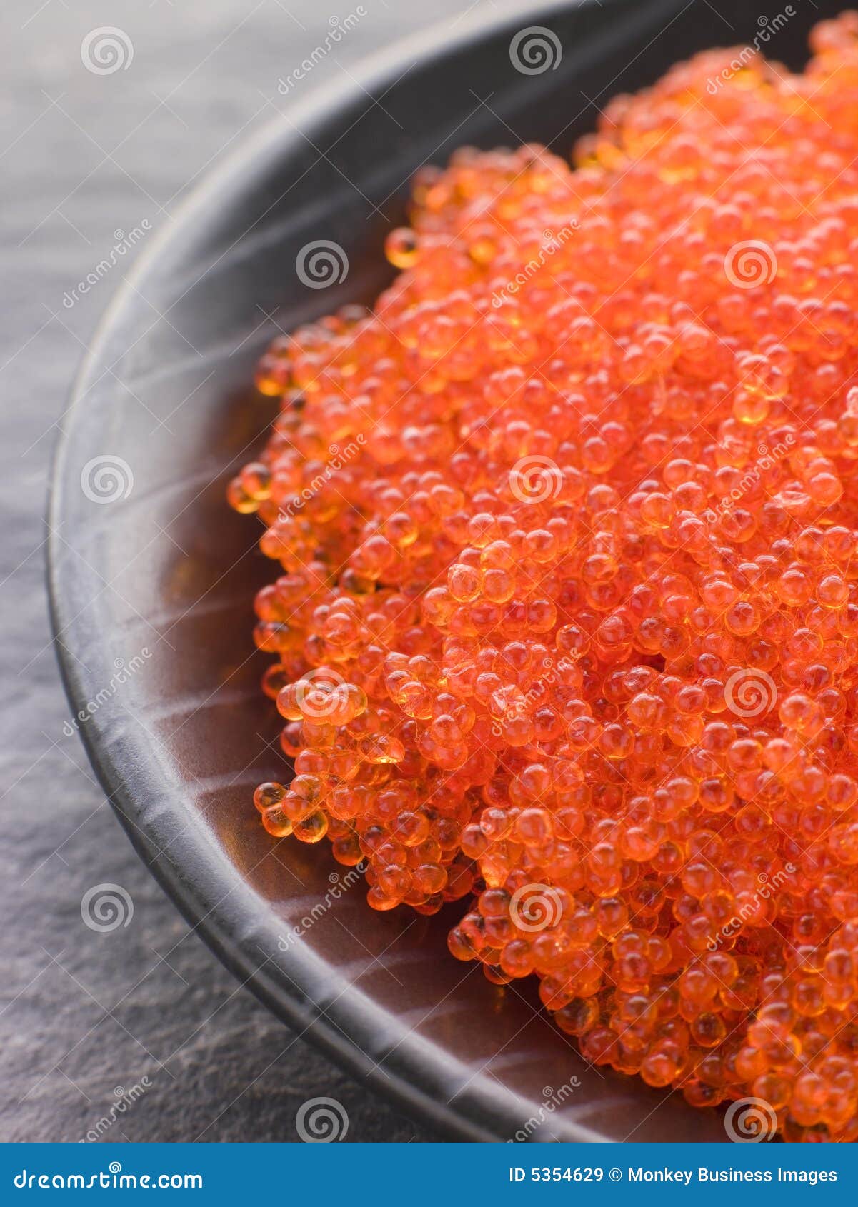 Bowl of Flying Fish Roe stock image. Image of indoor, cookery 5354629