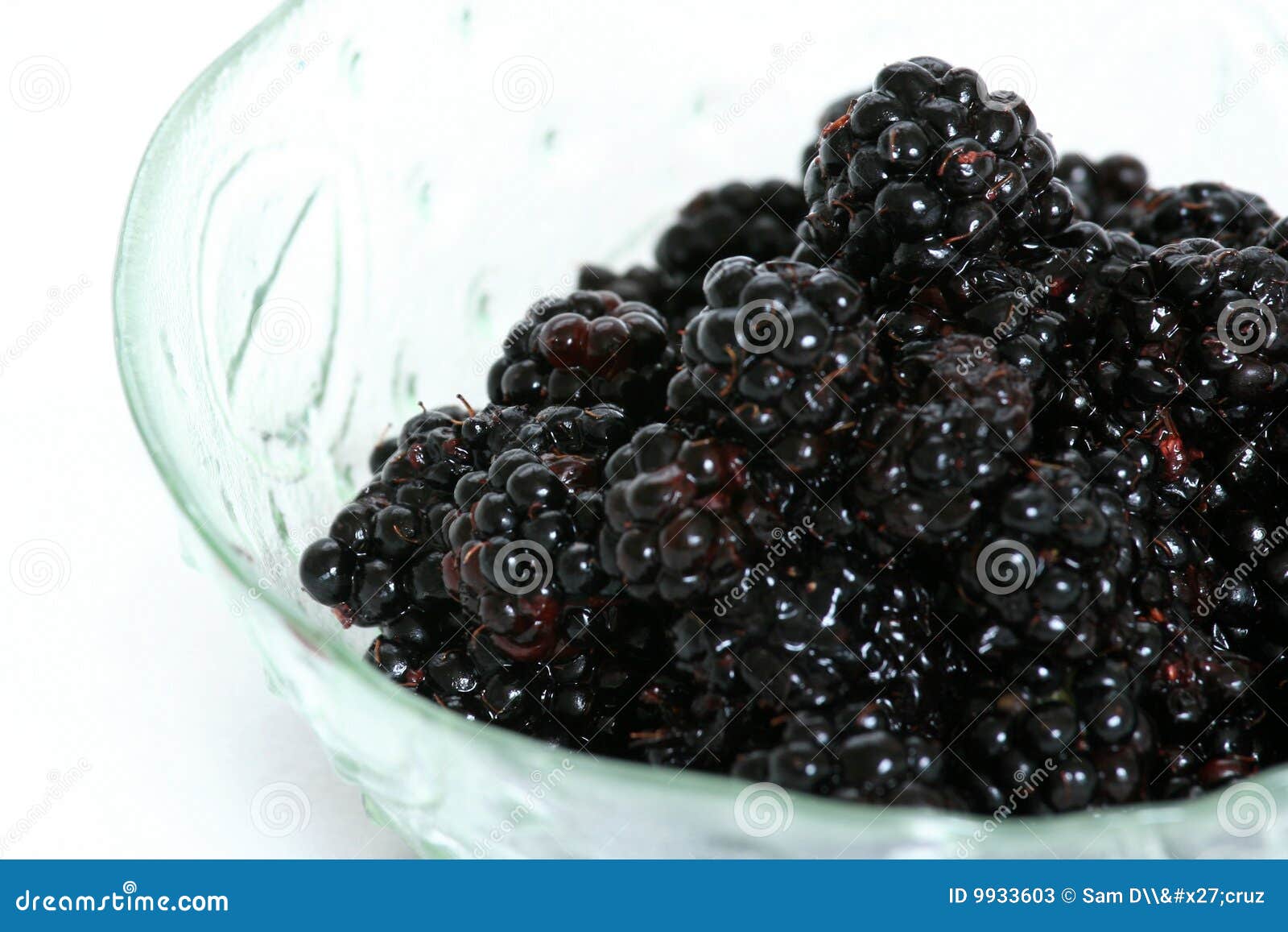 Bowl of Fresh Blackberries Healthy Eating Stock Image Image of