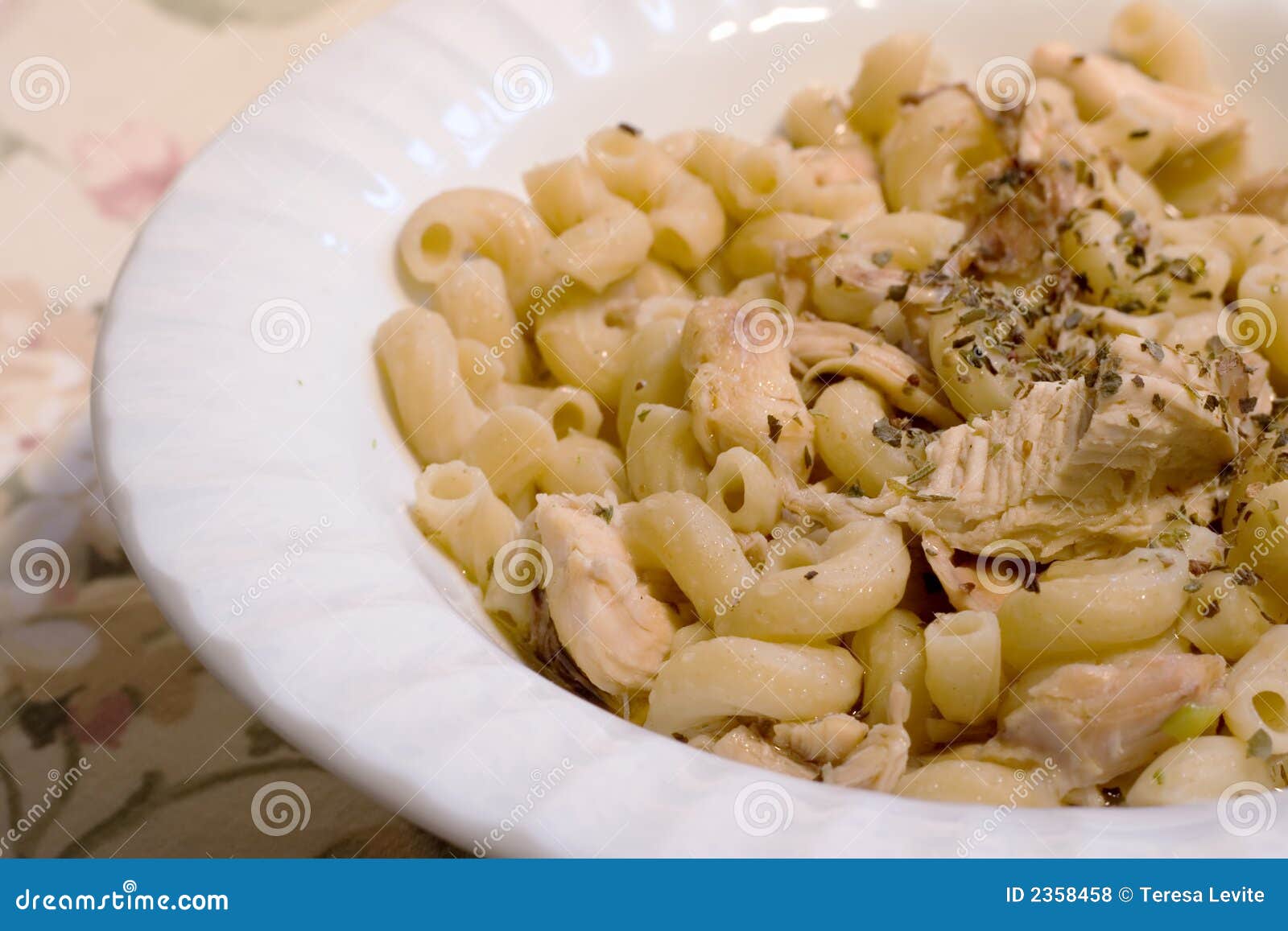 Bowl of Fresh Chicken Pasta Stock Photo Image of dinner, freshly 2358458