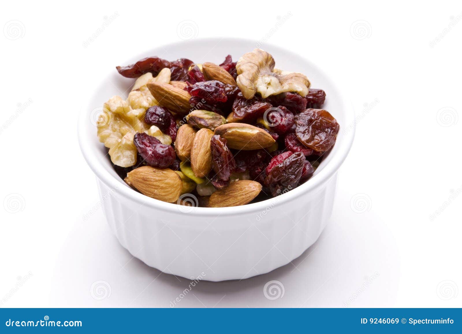 Bowl of fruits and nuts stock image. Image of organic 9246069