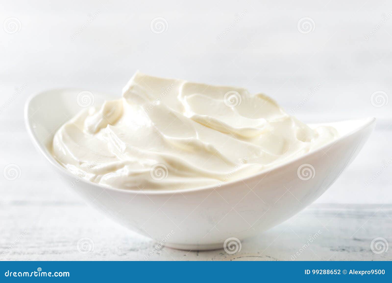 Bowl of Greek yogurt stock photo. Image of food, studio - 99288652