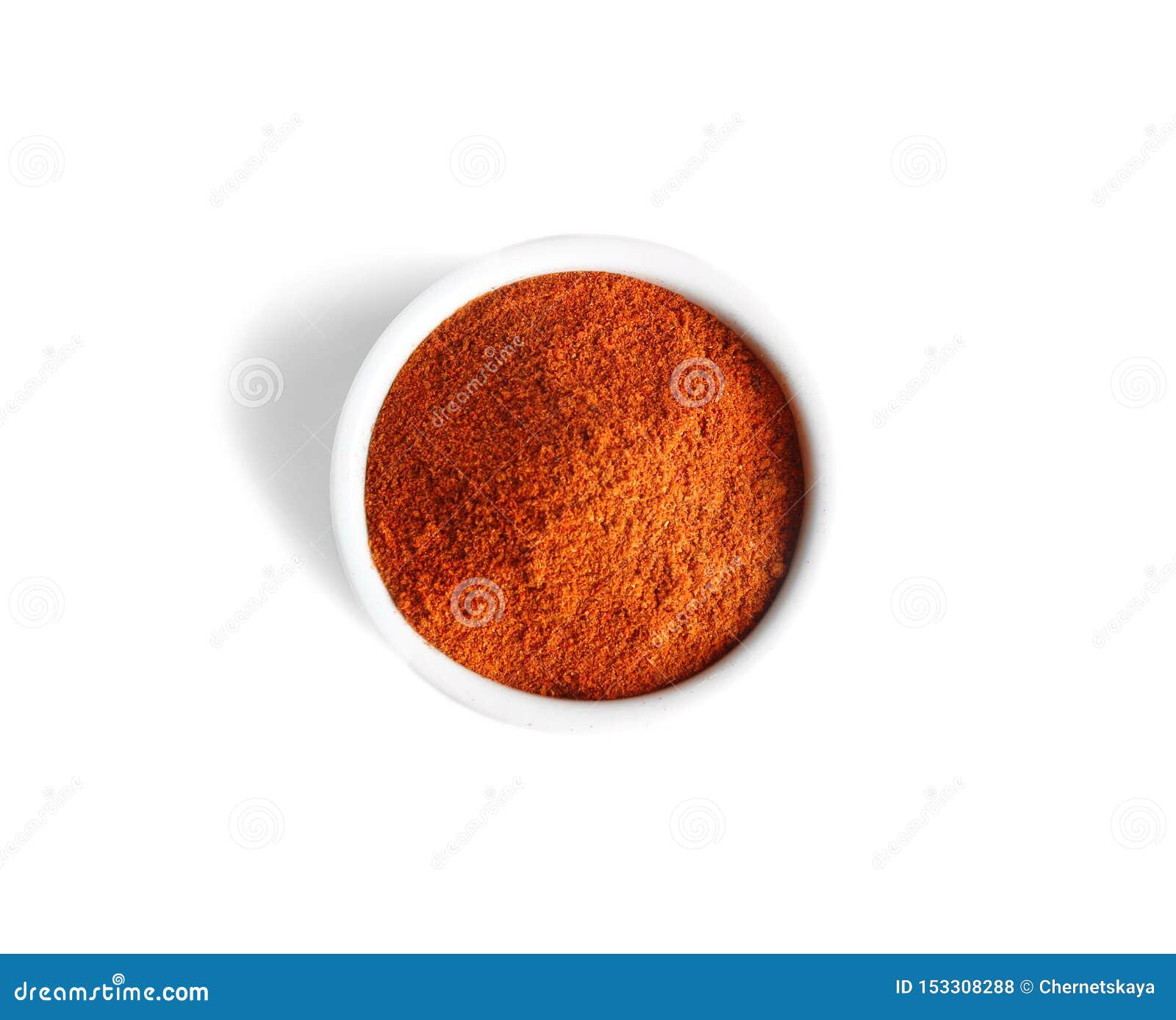 Bowl of Ground Pepper on White, Top View Stock Photo Image of