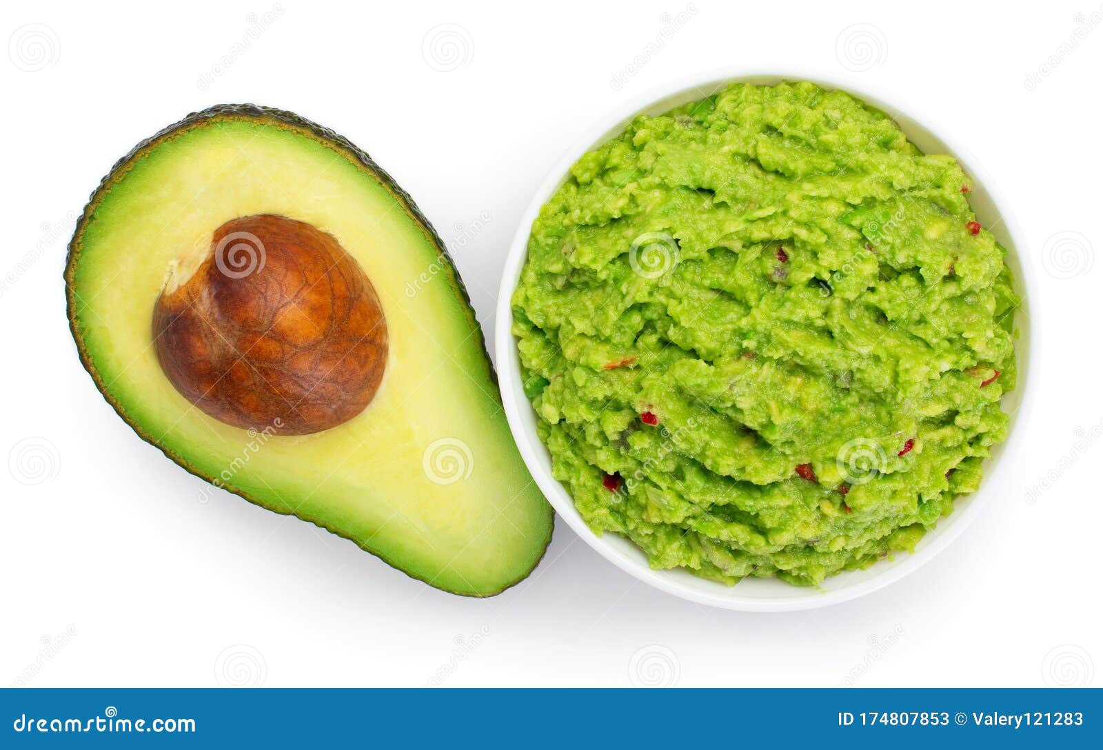 bowl of guacamole with avocado