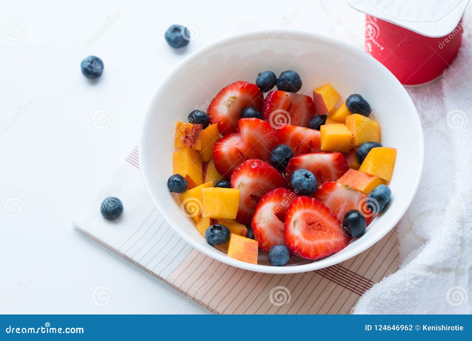 Bowl of Healthy Fresh Berries Fruit Salad Stock Photo Image of