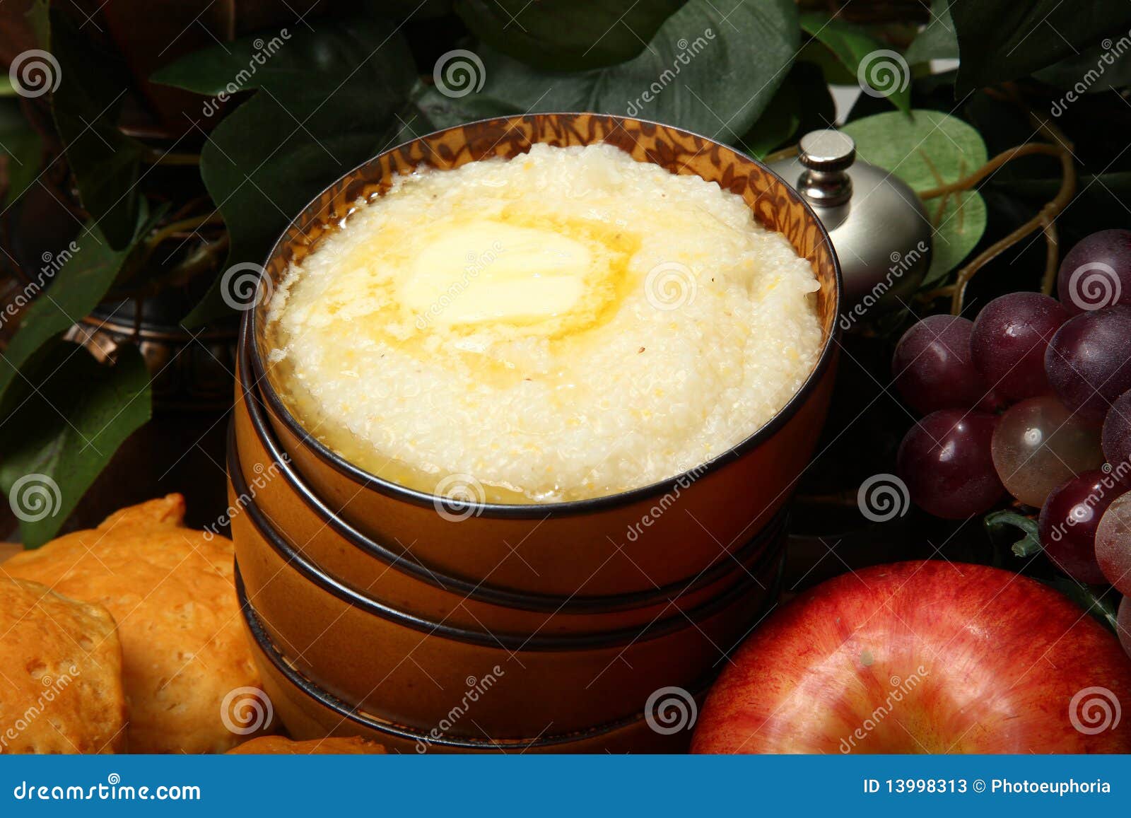 Bowl of Hot Grits in Kitchen Stock Image Image of hominy, biscuit 13998313
