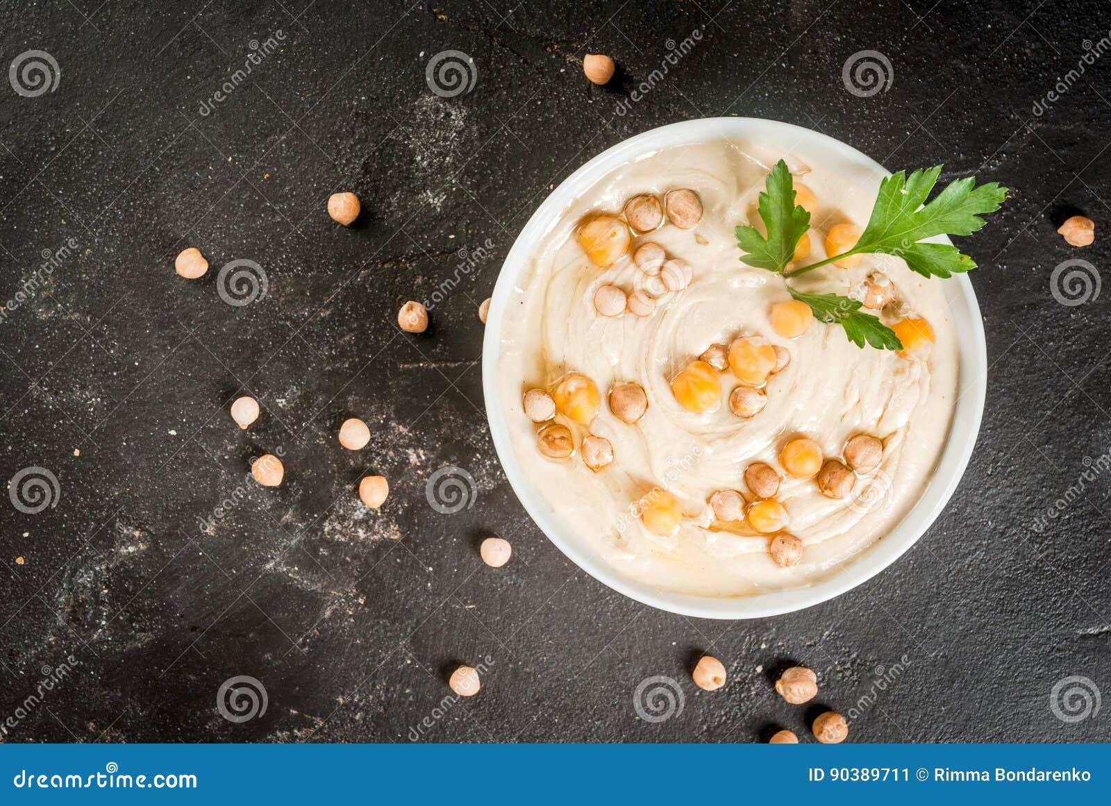 Bowl of hummus stock image. Image of pita, bowl, assorted - 90389711