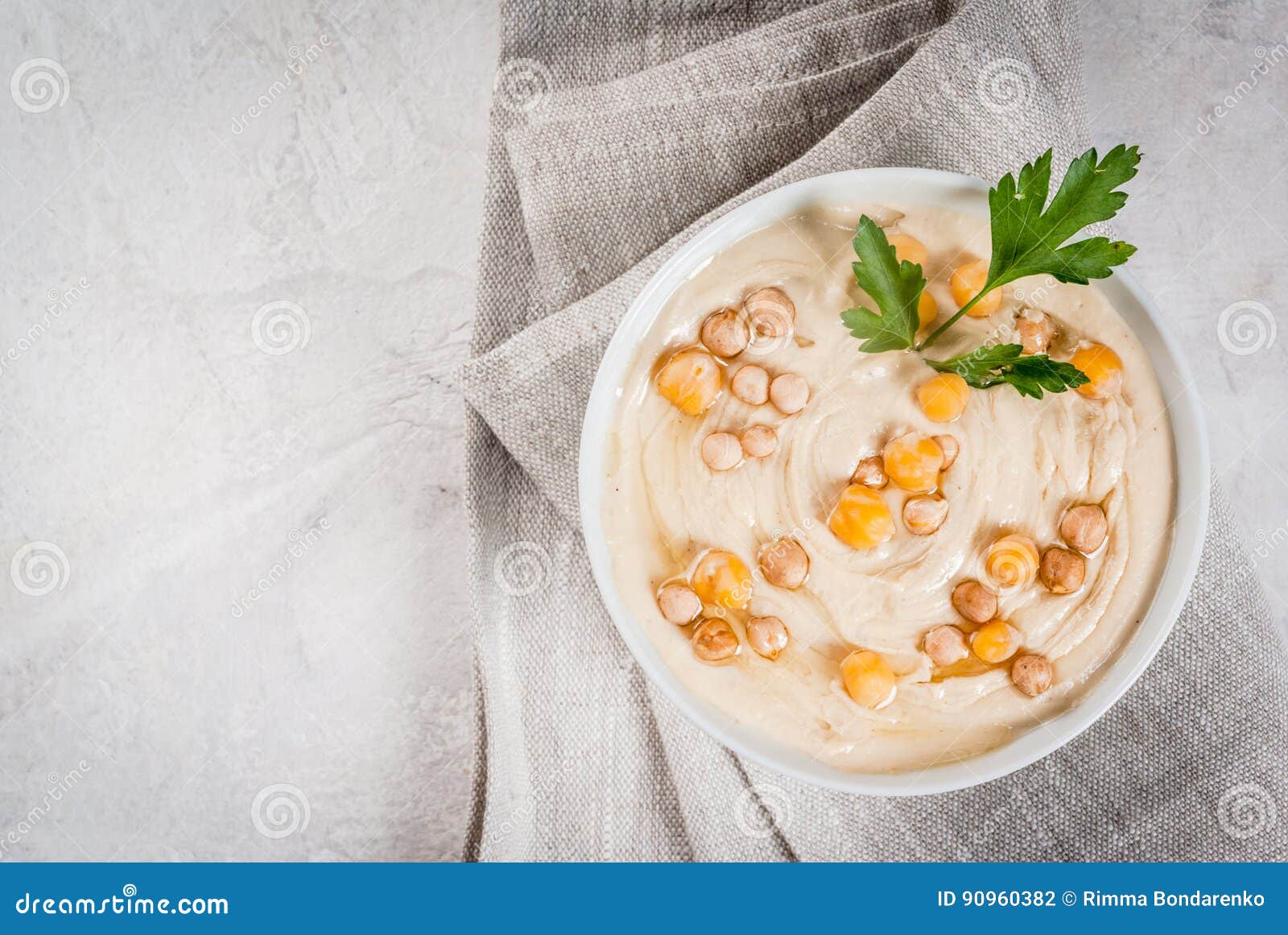 Bowl of hummus stock photo. Image of finger, party, spice - 90960382