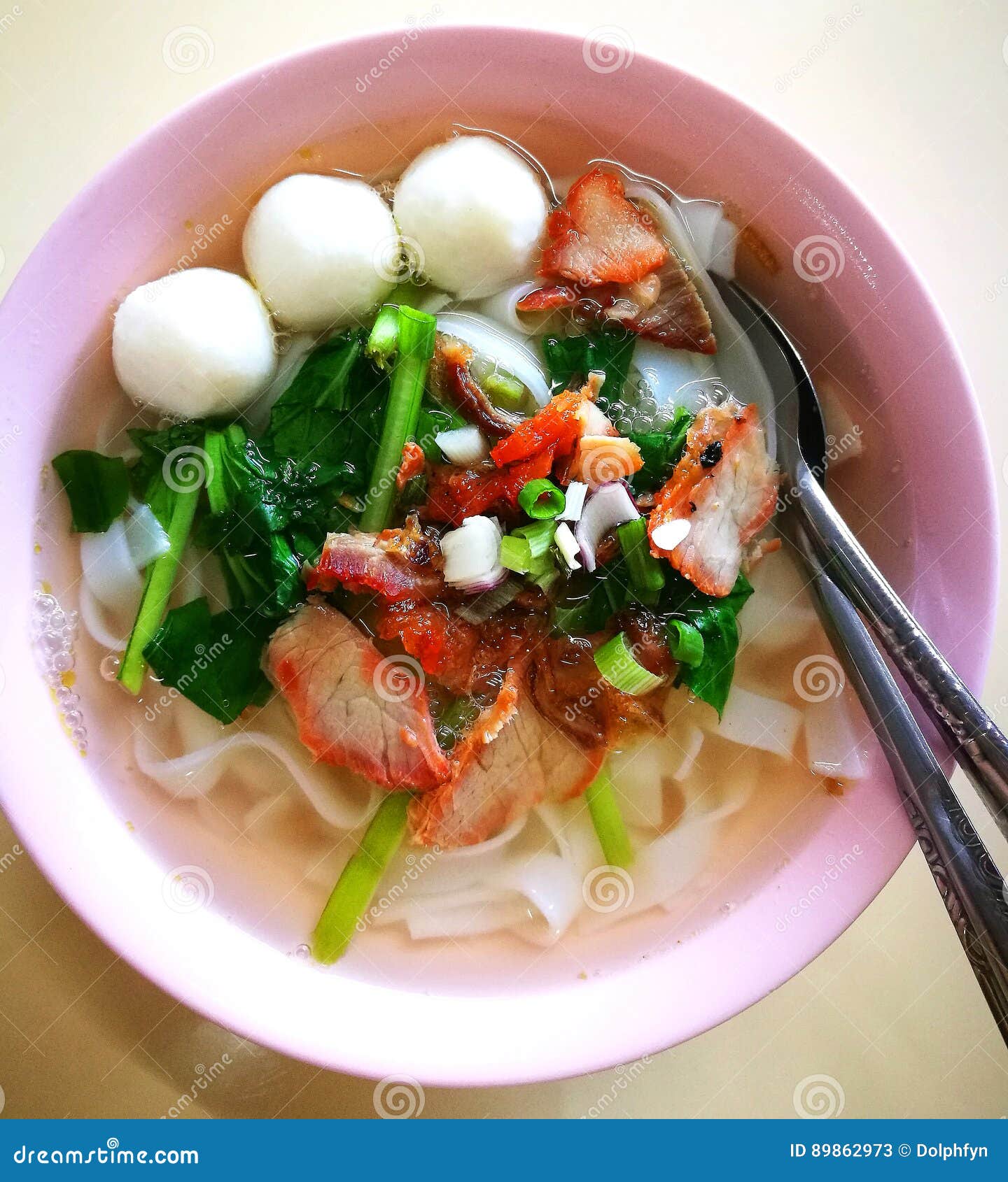 a bowl of kueh tiao soup