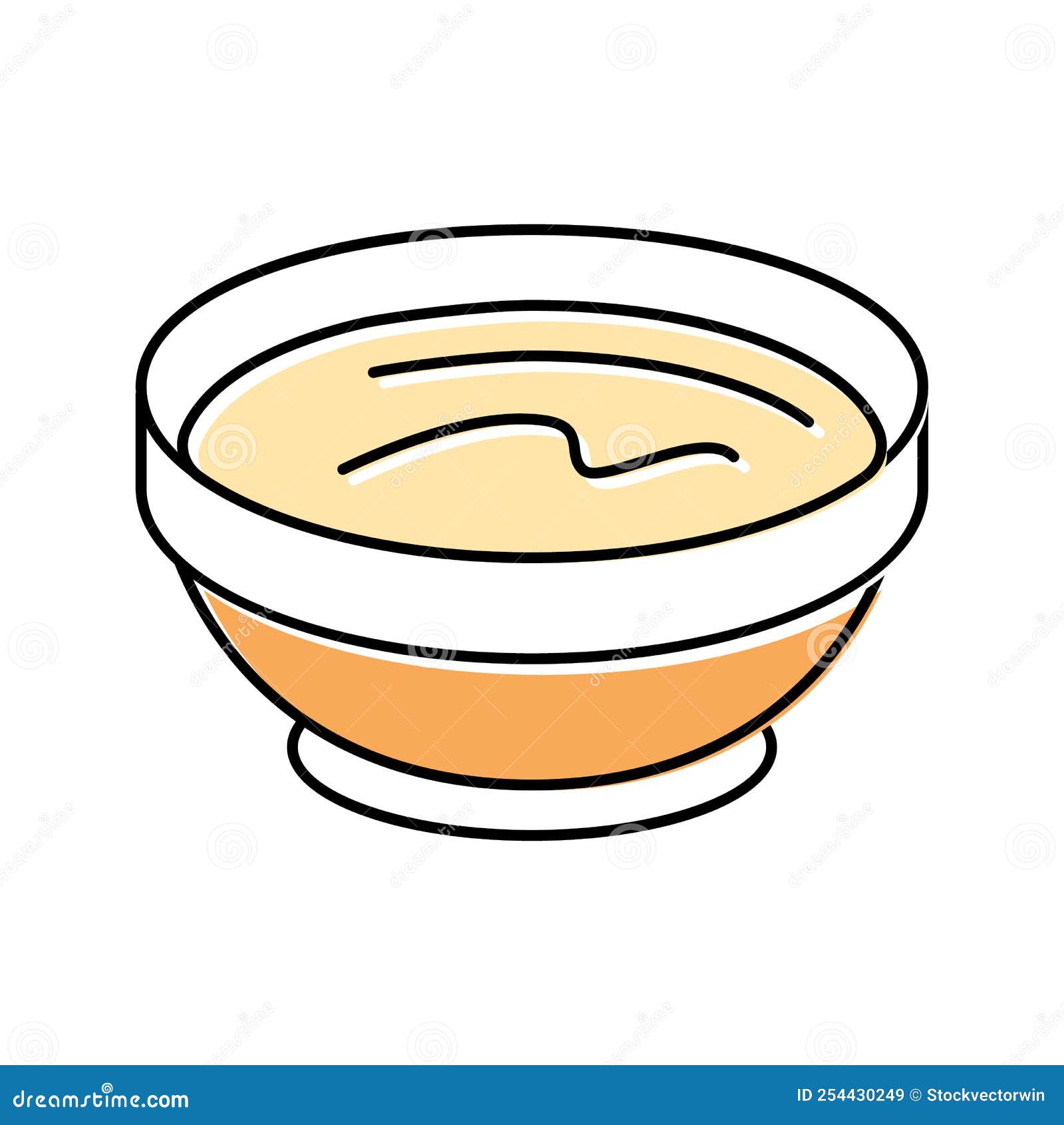 Bowl Mayonnaise Sauce Food Color Icon Vector Illustration Stock Vector ...