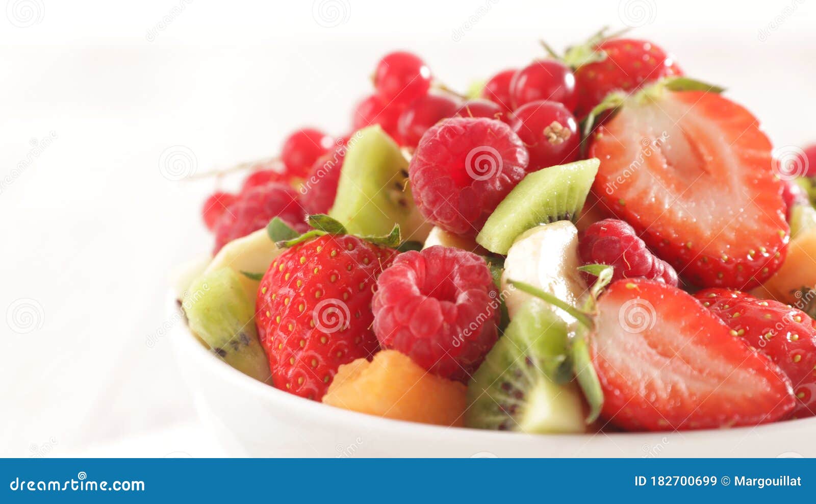 Mixed Fresh Fruit Salad with Strawberry Stock Image Image of