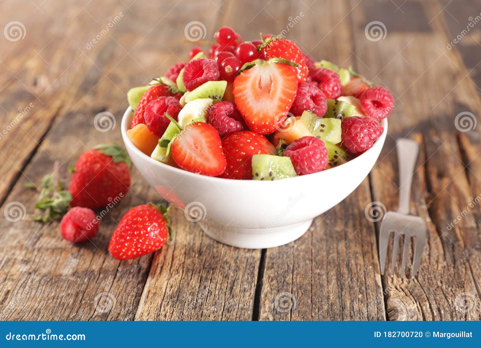 Mixed Fresh Fruit Salad with Strawberry Stock Photo Image of fresh