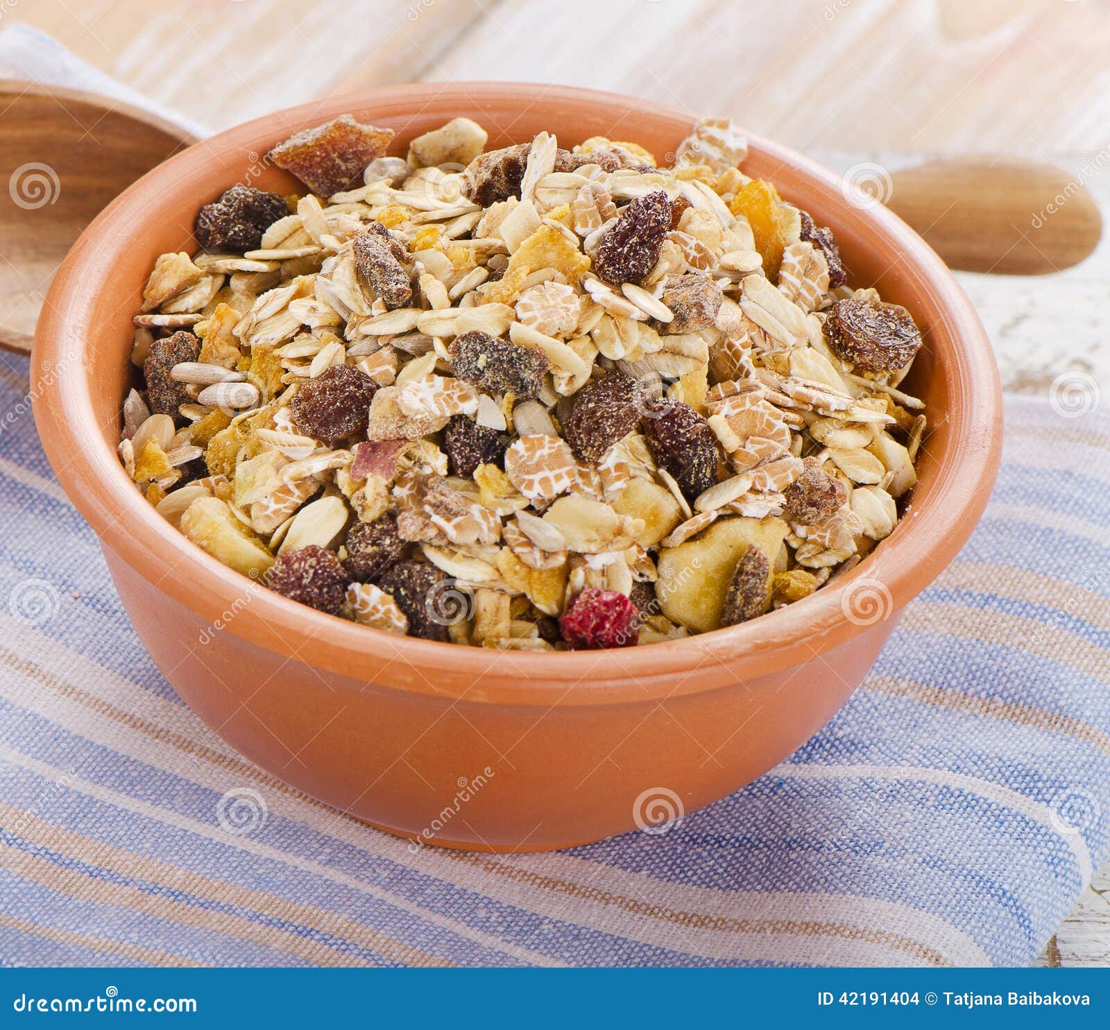Bowl of Muesli stock photo. Image of diet, vegetarian 42191404