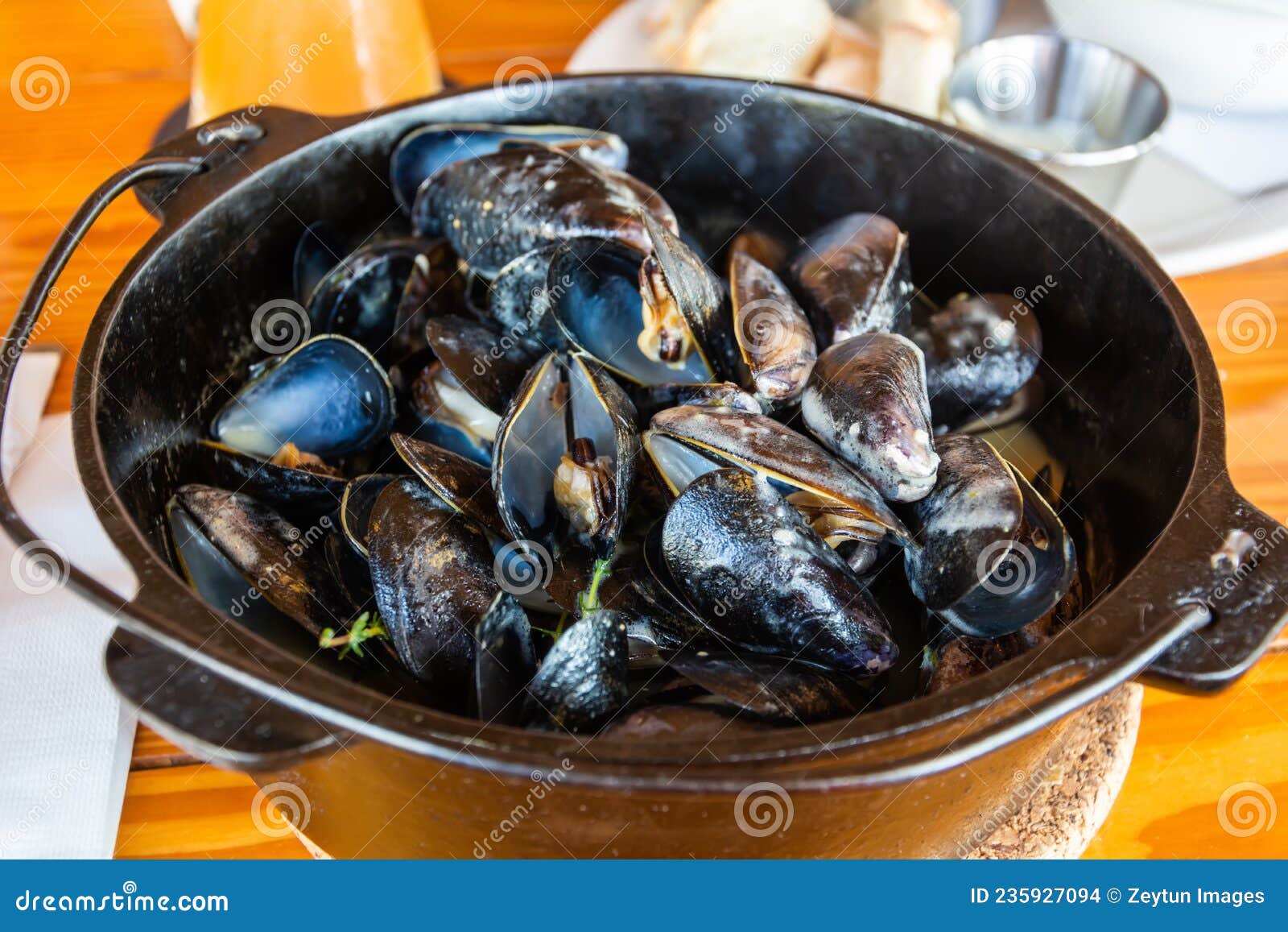 Bowl of mussels stock photo. Image of life, france, bivalve 235927094