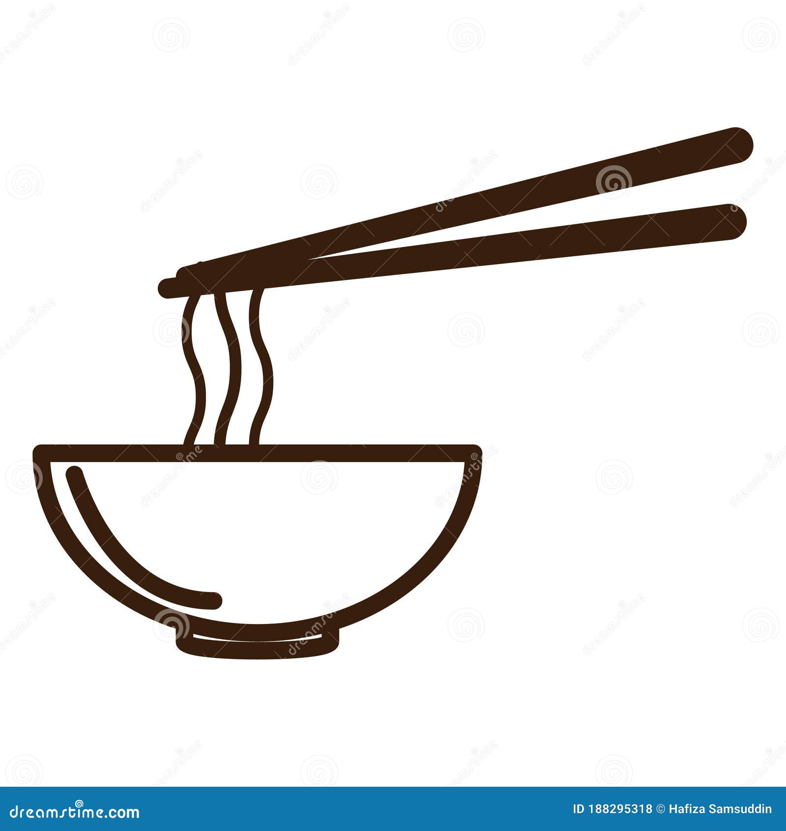 Bowl Of Noodles Cartoon Character With Love Cute Emoticon Vector