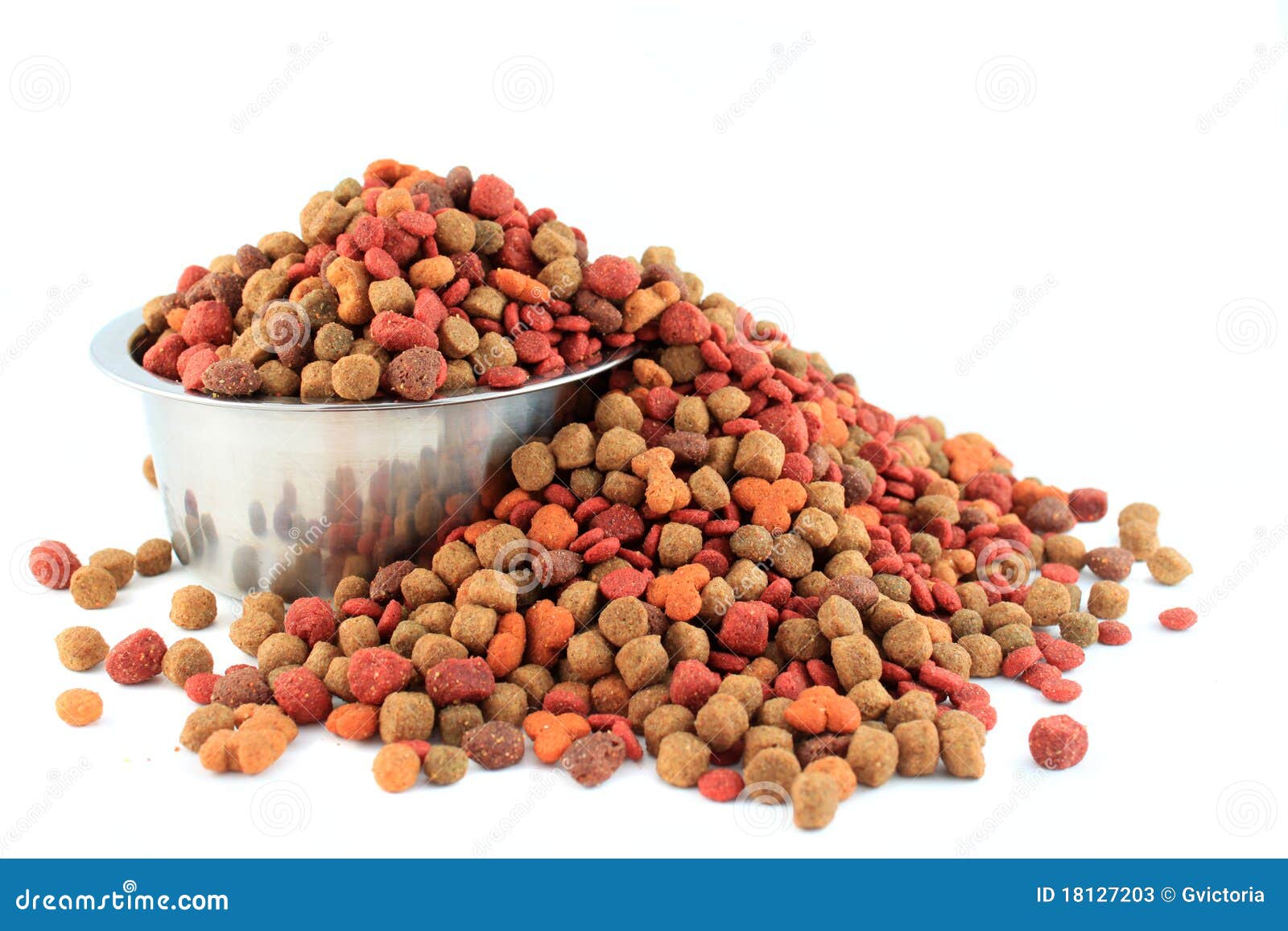 Bowl Overflowing with Dogfood Stock Image Image of abundance, meal