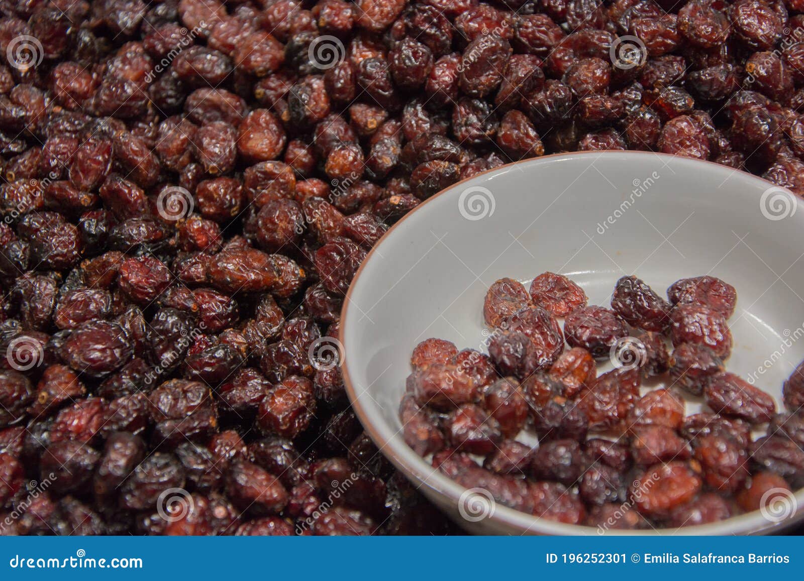 Bowl With Raisins On Table. Dried Fruit As Healthy Snack RoyaltyFree