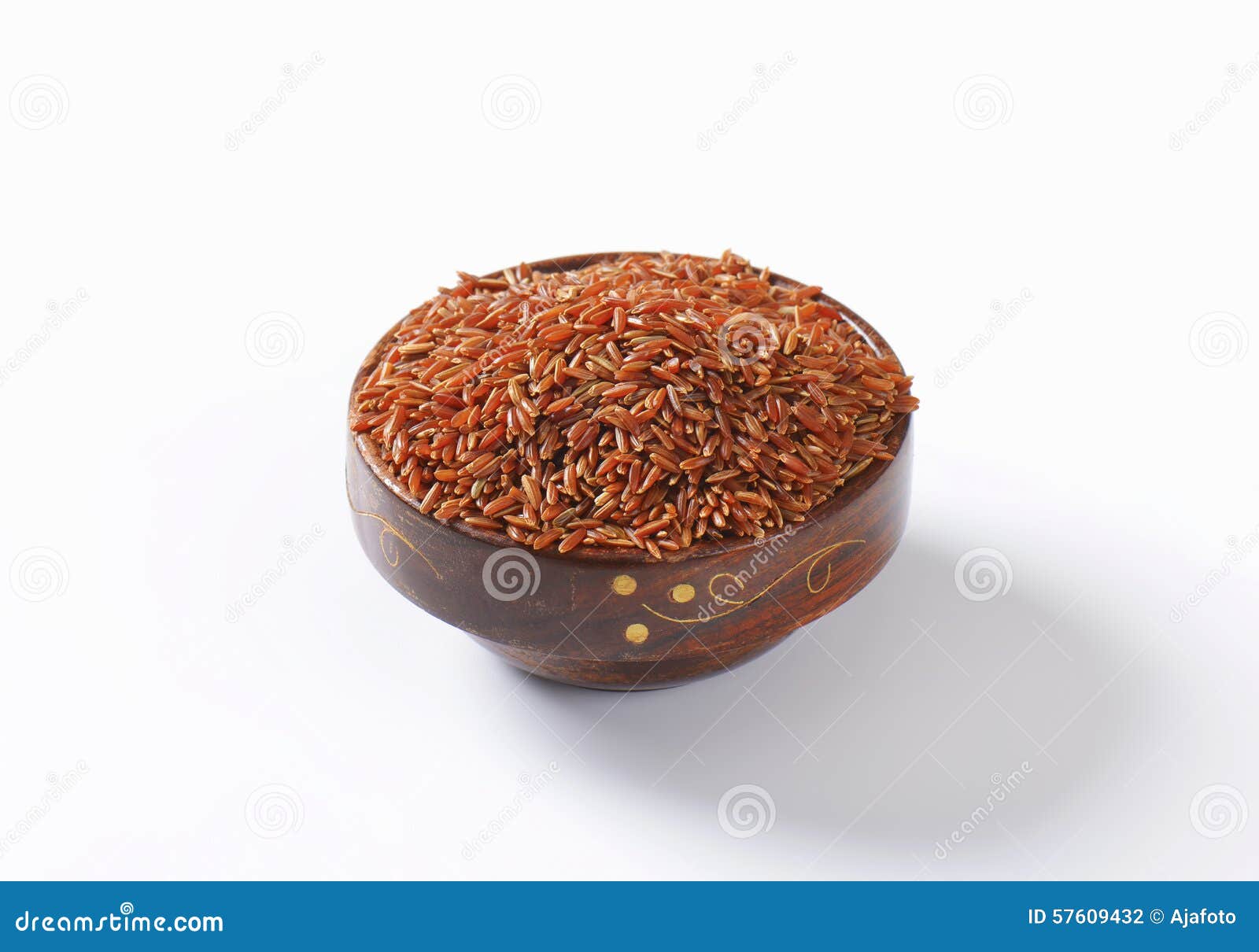 Bowl of red rice stock photo. Image of heap, nutritious 57609432