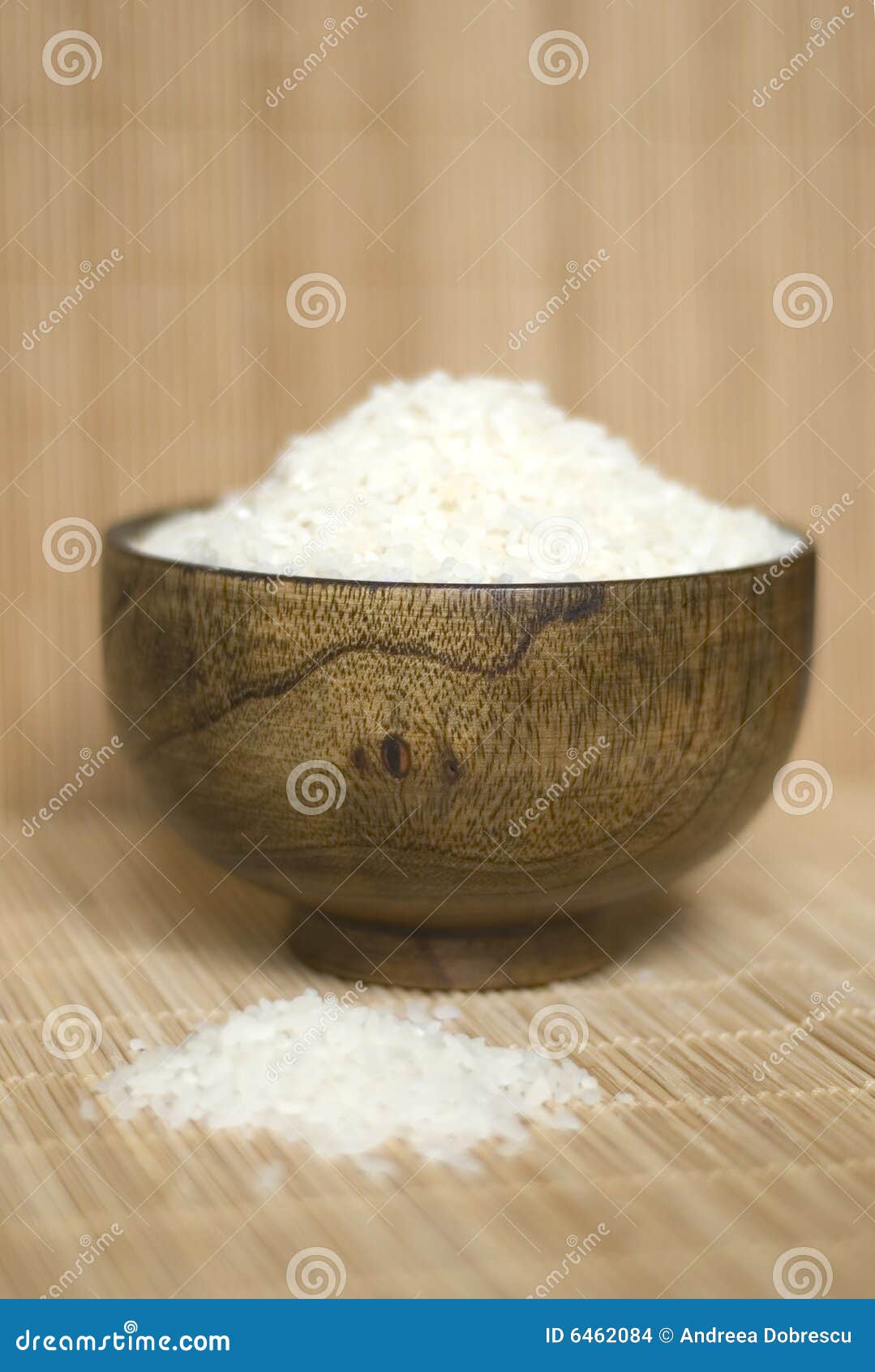 Bowl with rice stock photo. Image of chinese, diet, wooden 6462084