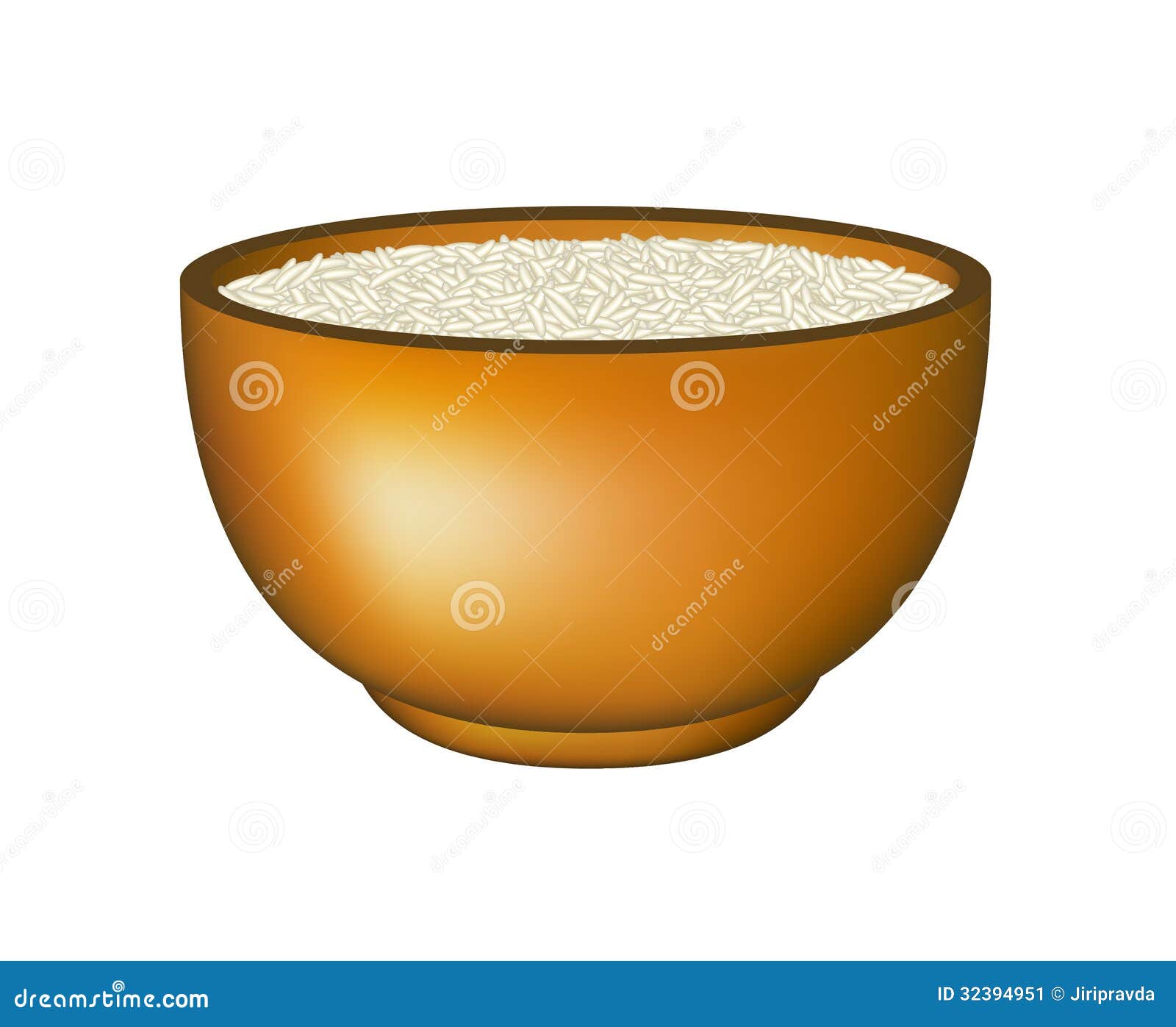 Bowl of rice stock illustration. Illustration of healthy 32394951