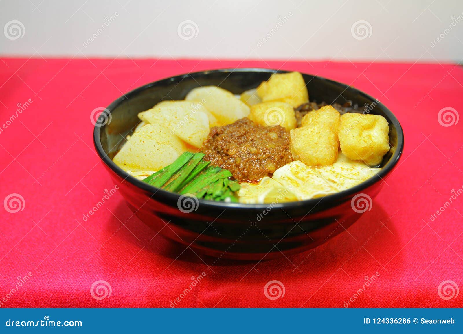 The Bowl of Rice Noodle of Soup Stock Photo Image of broth, dish