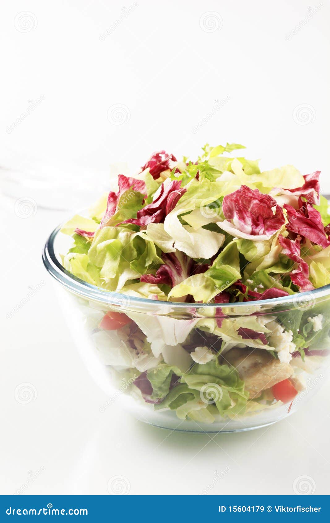 Bowl of salad greens stock image. Image of greens, bowl 15604179