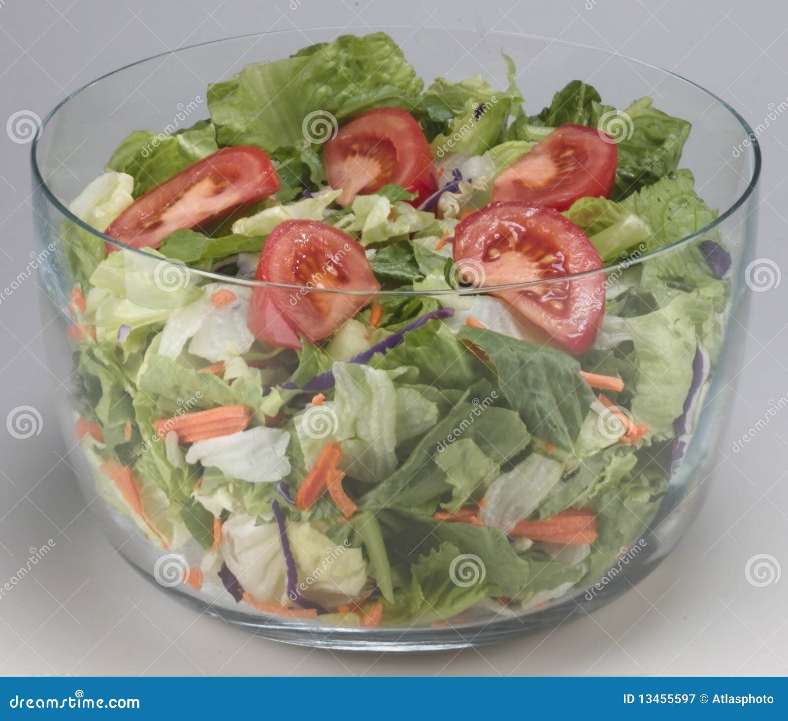 Bowl of salad mix stock image. Image of background, lettuce 13455597