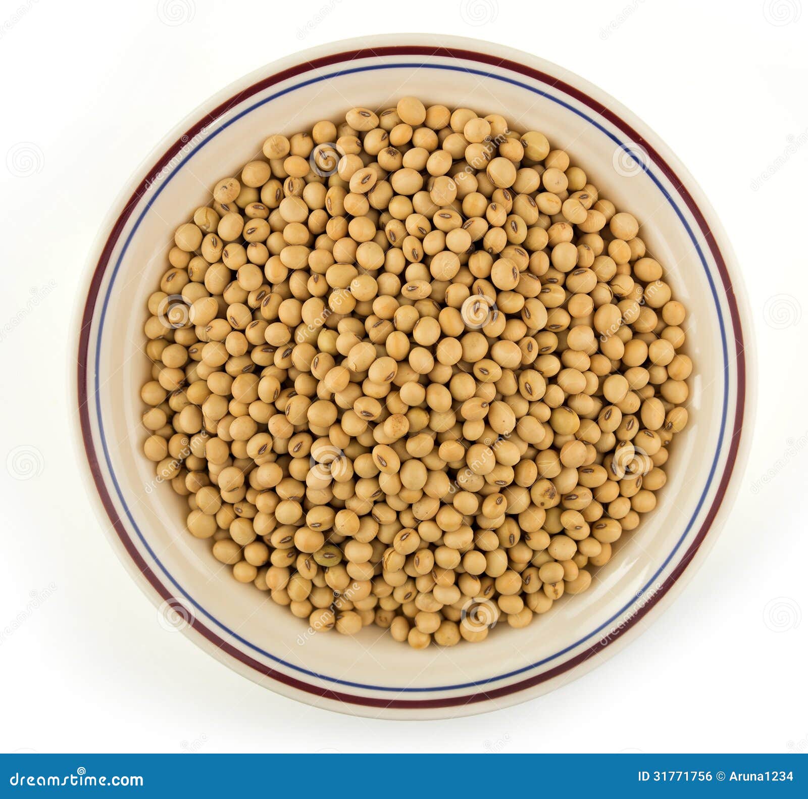 Bowl of Soybean Seeds on White Stock Photo - Image of ingredient ...