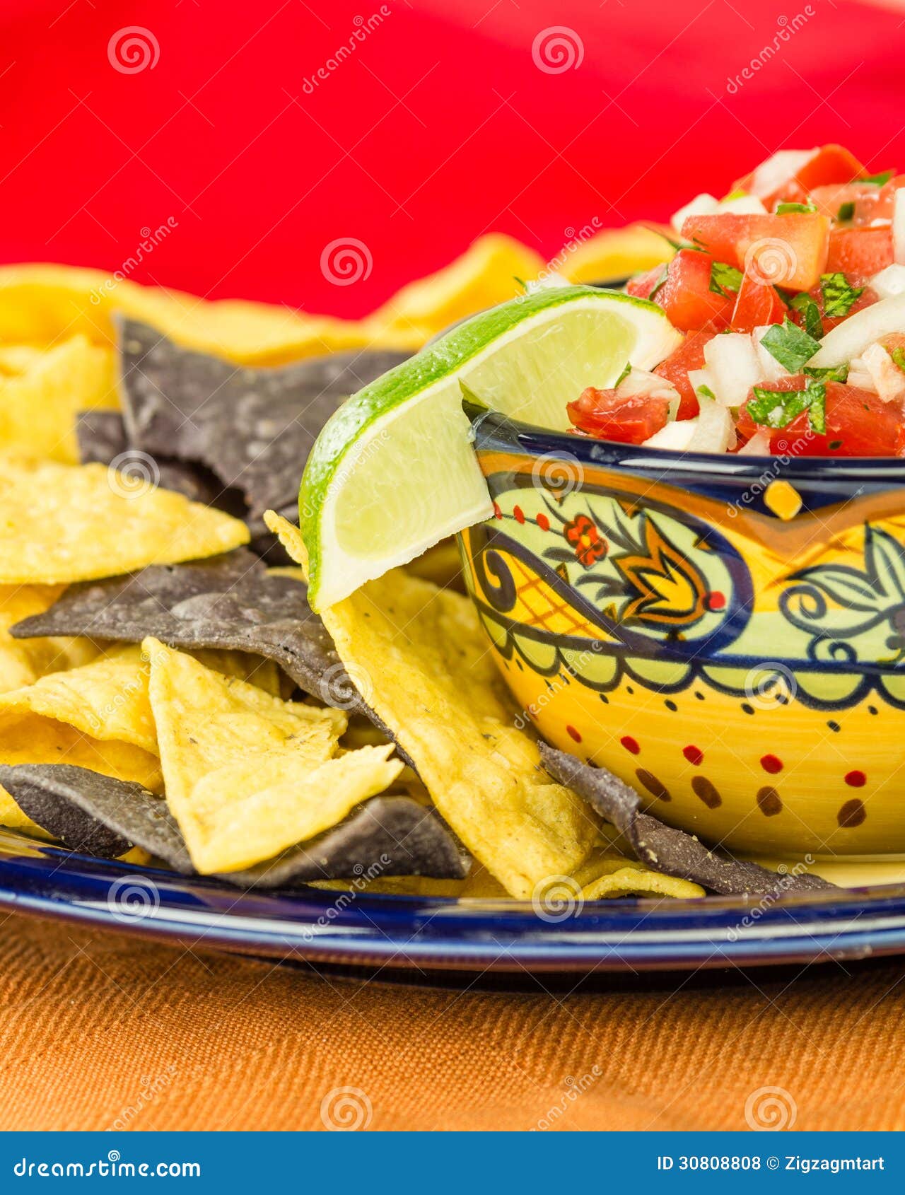 Bowl of Spicy Salsa and Corn Chips Stock Photo Image of tomato, sauces 30808808