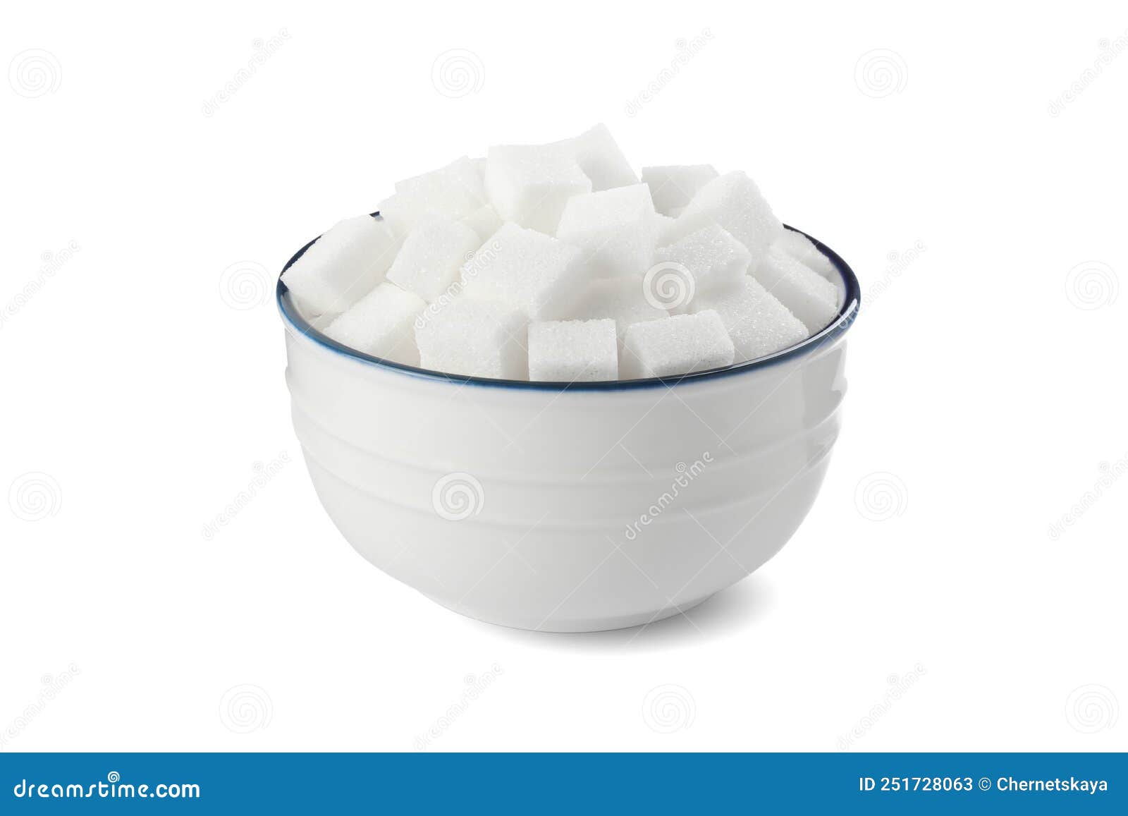 Bowl of Sugar Cubes Isolated on White Stock Image Image of energy