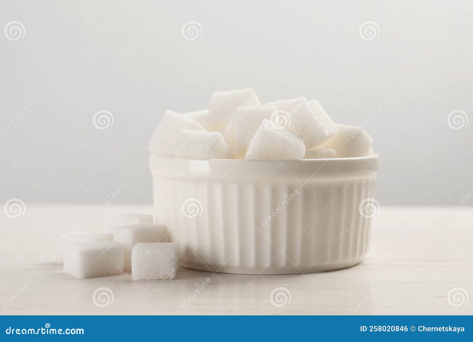 Bowl with Sugar Cubes Served on White Table Stock Photo Image of