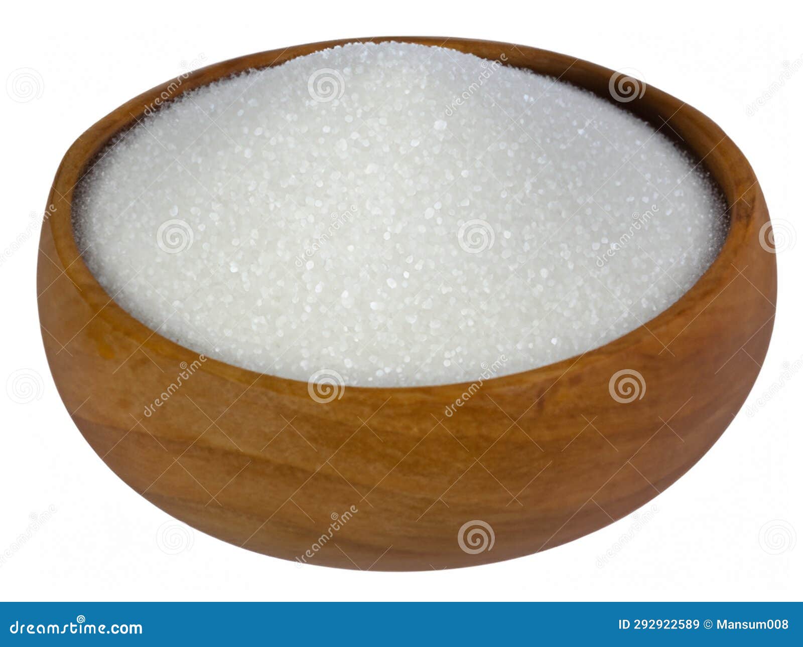 Bowl of Sugar Isolated on White Background Stock Illustration ...