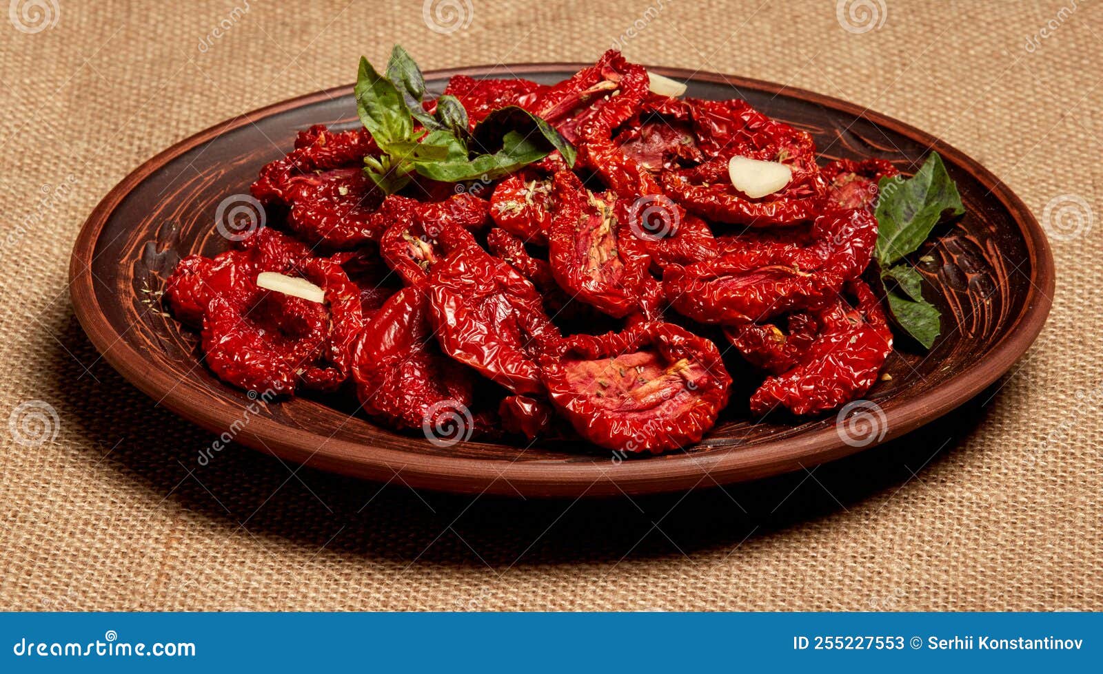 Bowl of Sun Dried Tomatoes, Top View Stock Image Image of cooking