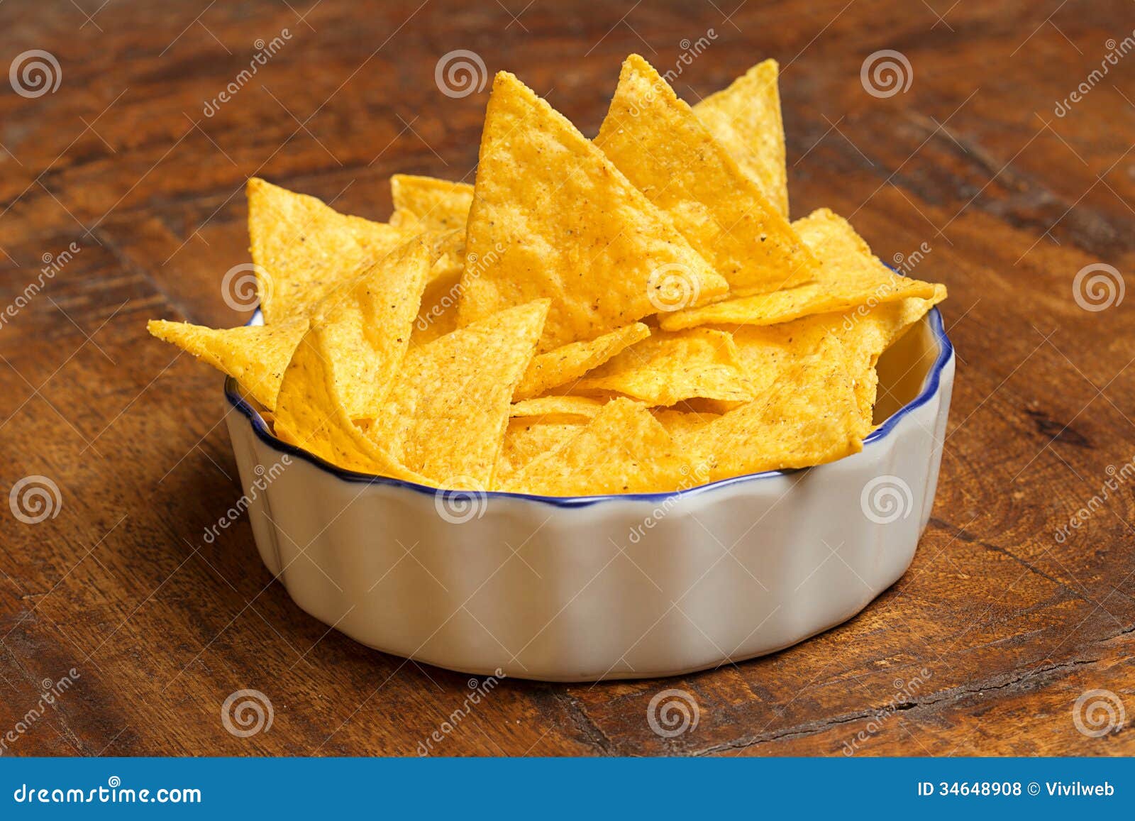 Bowl of tortilla chips stock photo. Image of mexican 34648908